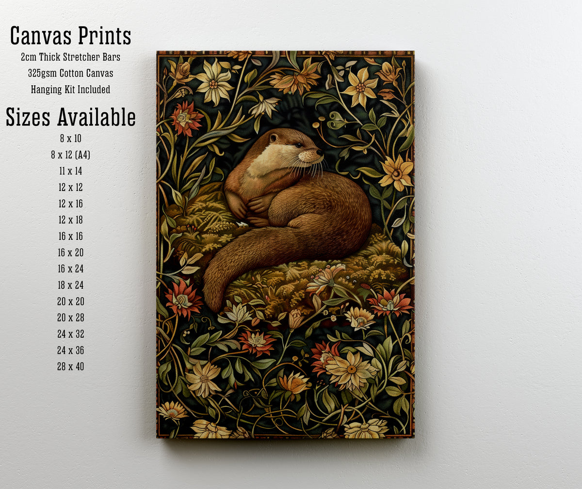 Otter William Morris Inspired Art Print