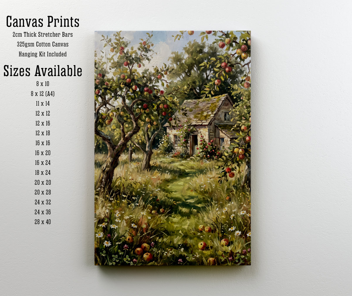 Apple Orchard Cottage Art Print