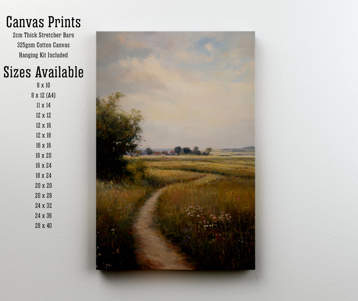 Wildflower Meadow Path Art Print