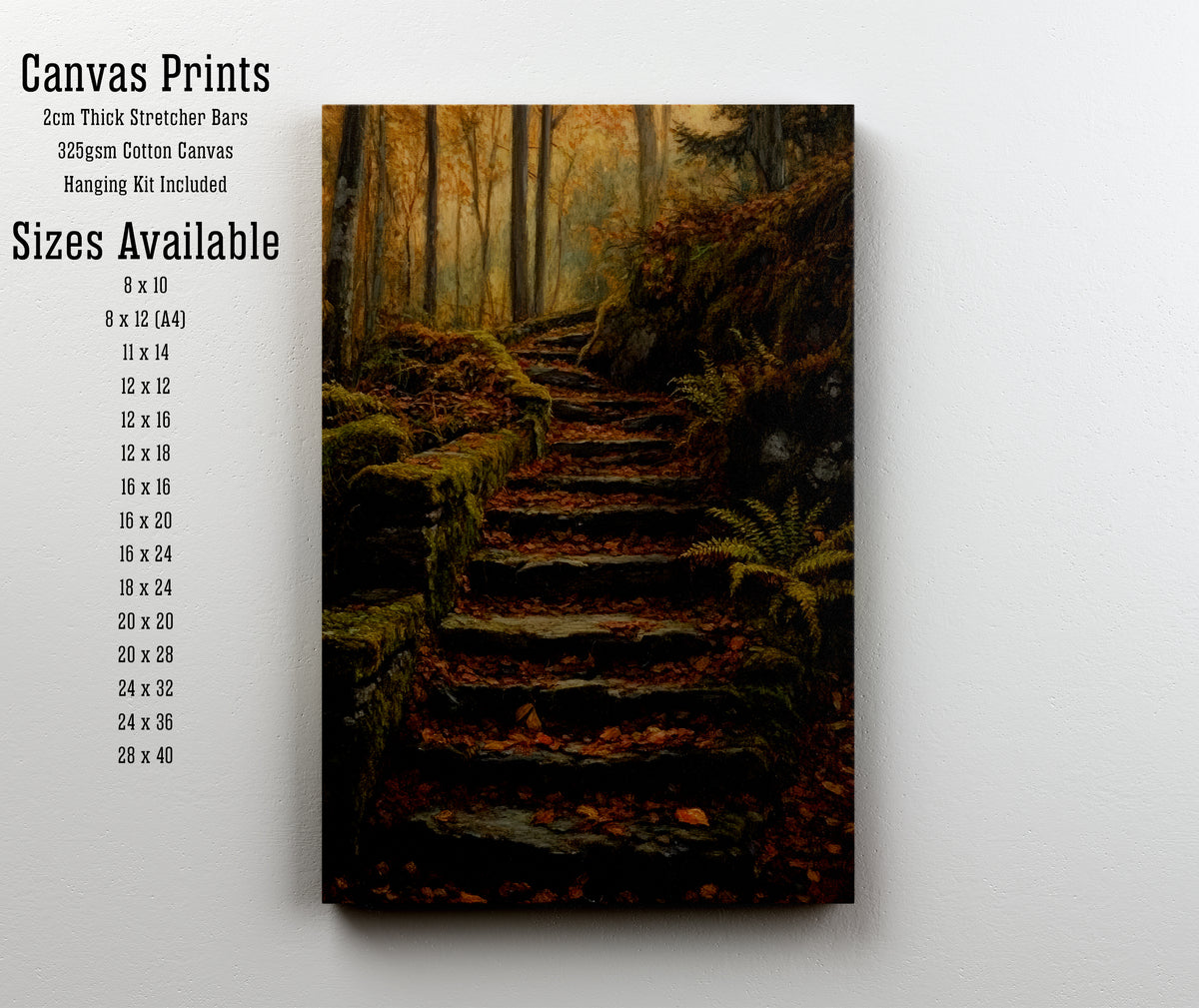 Mossy Woodland Path Art Print