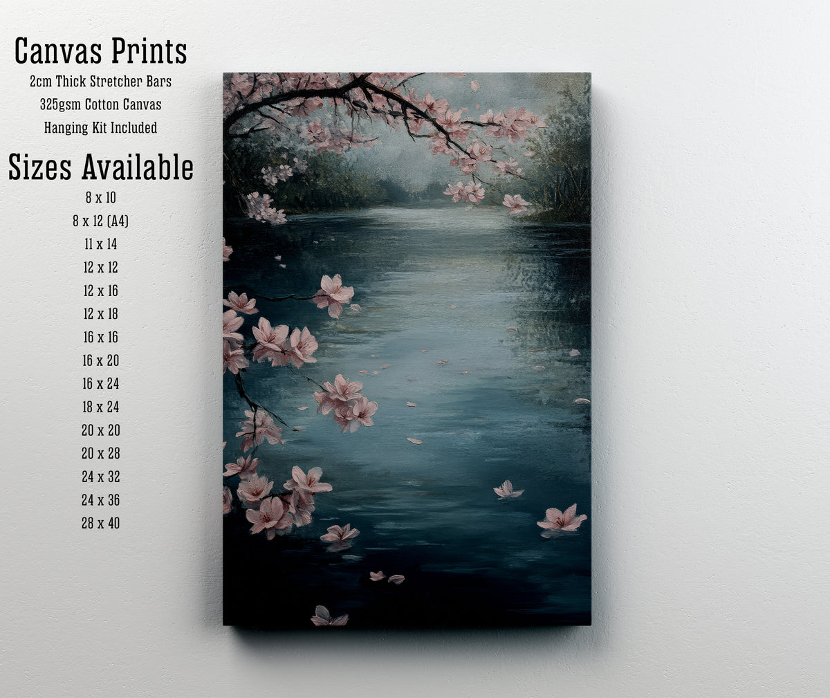 Sakura Blossom Pond Art Print