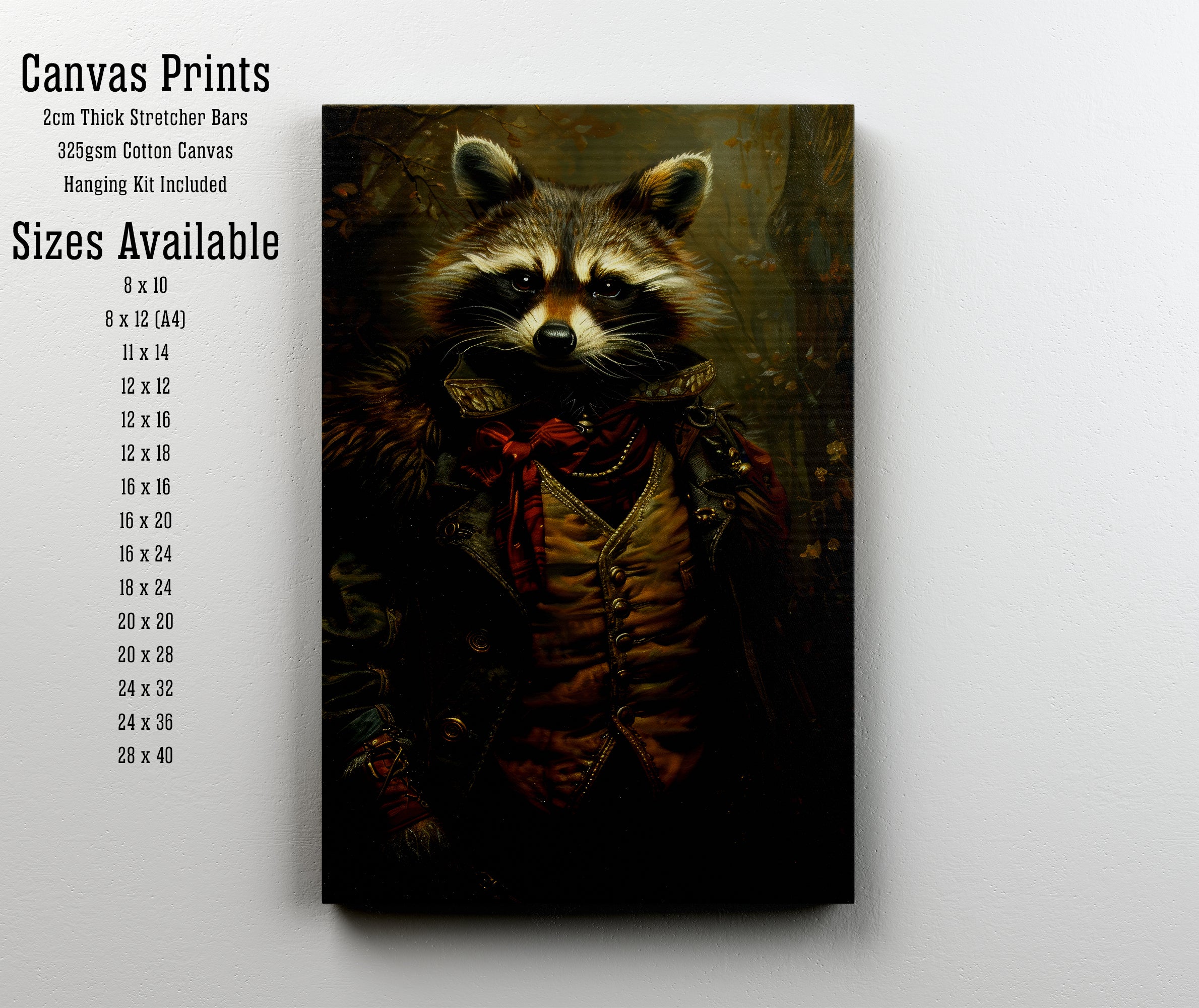 Steampunk Raccoon Portrait Art Print