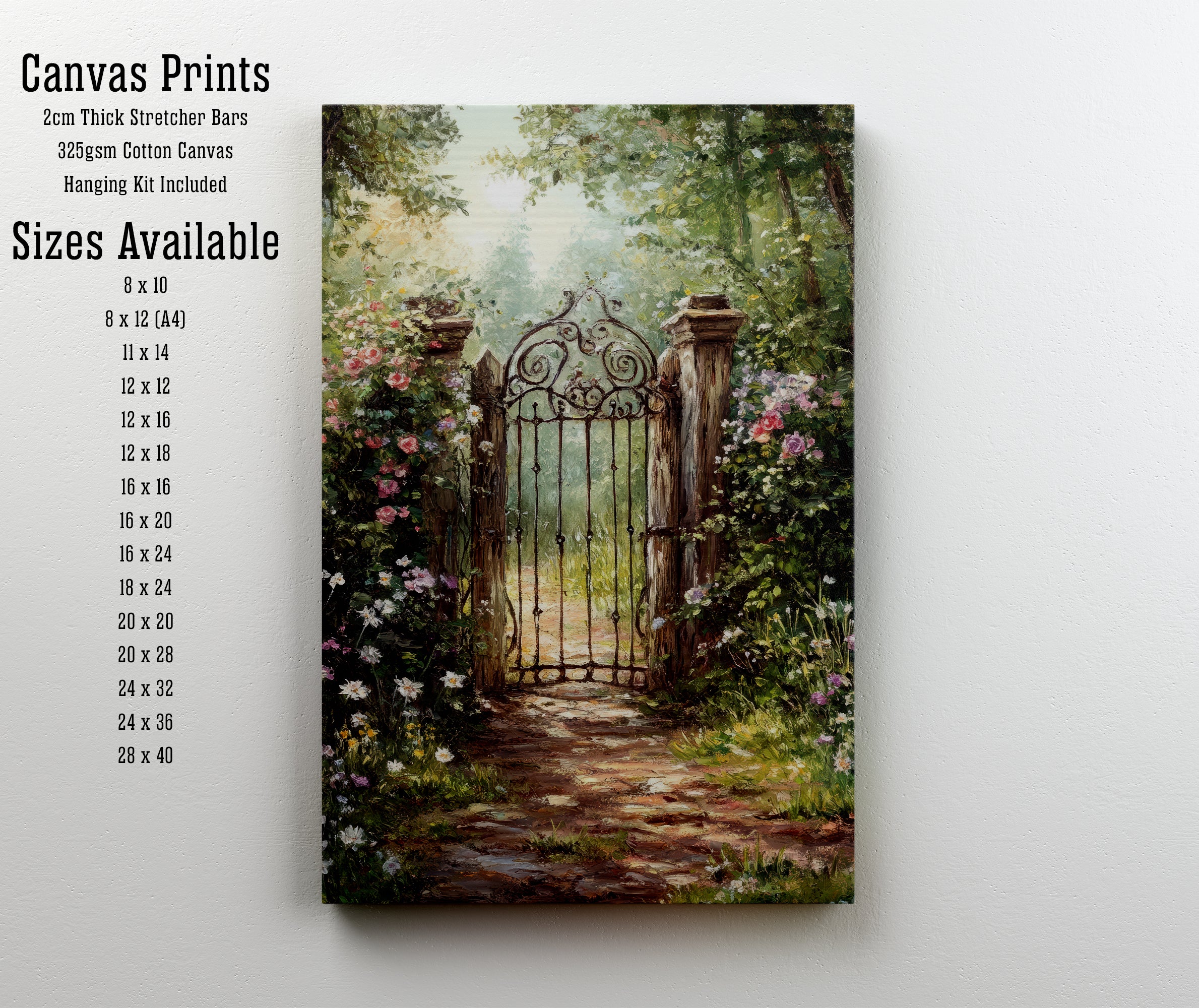 Enchanted Garden Gate Art Print