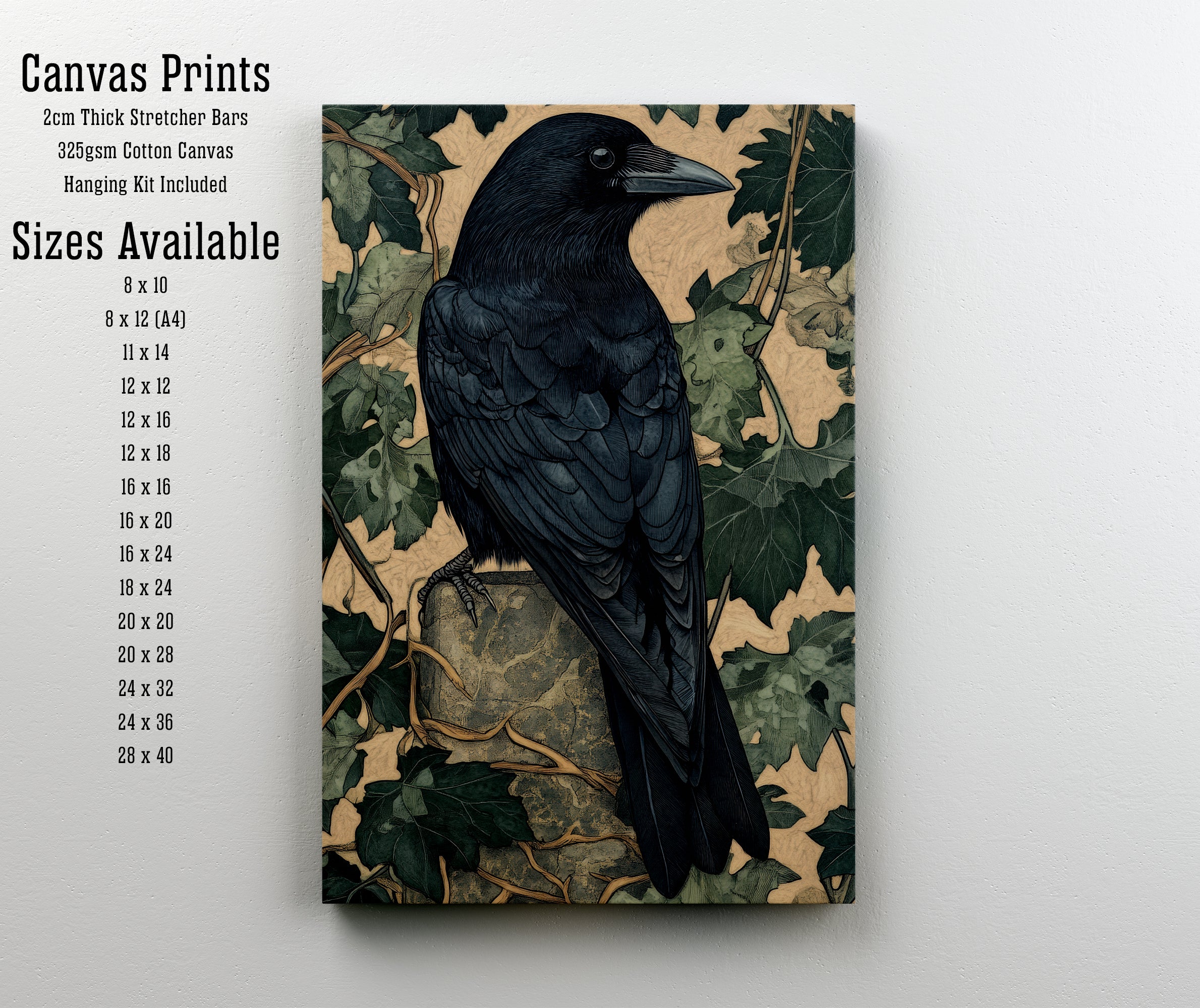 Raven and Ivy Art Print