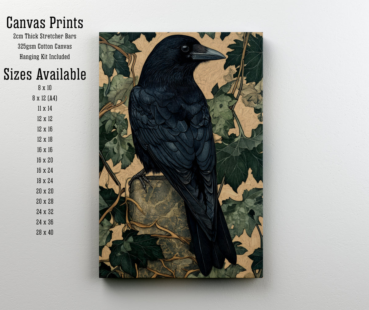 Raven and Ivy Art Print