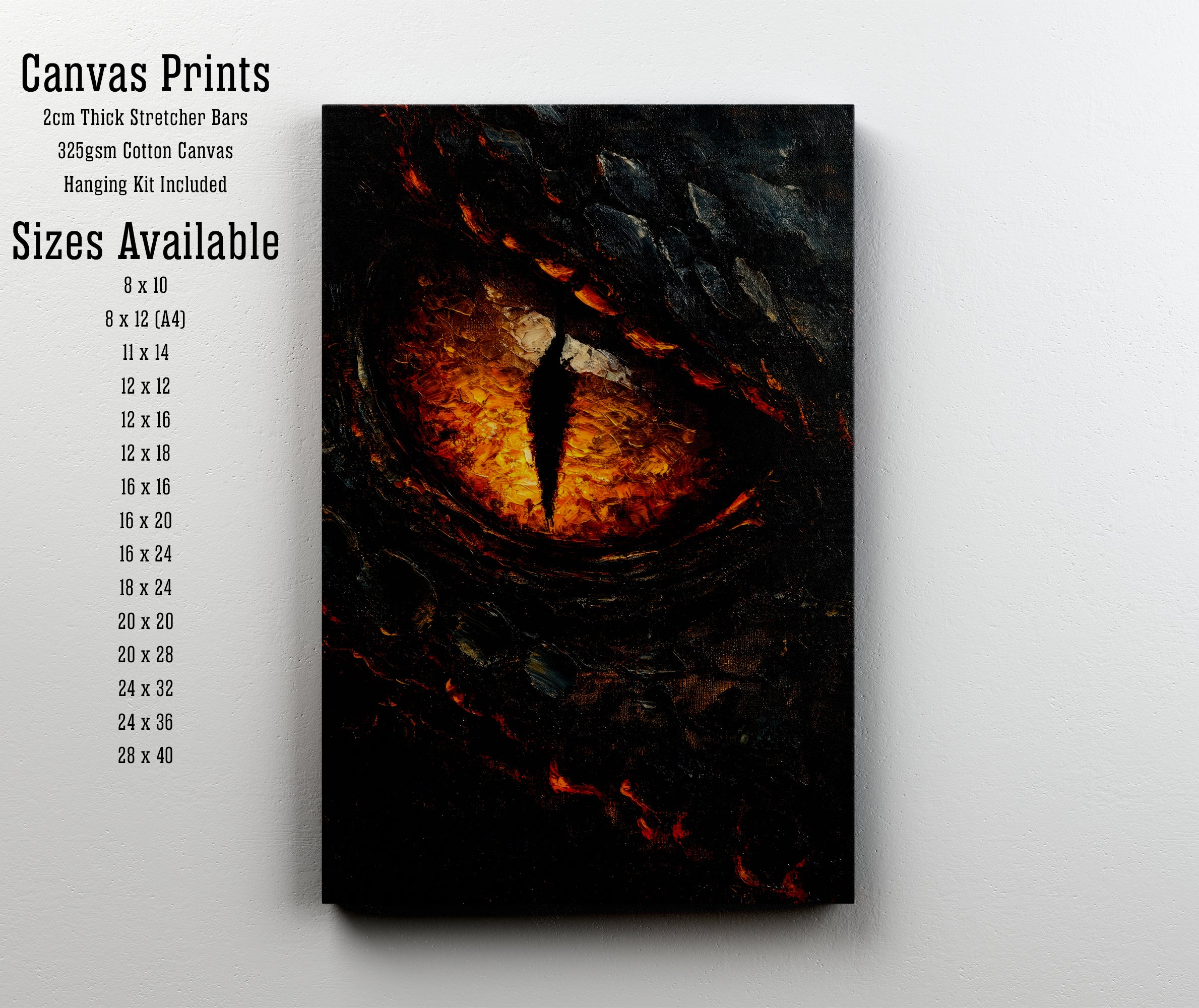Fiery Abstract Eye Art Print