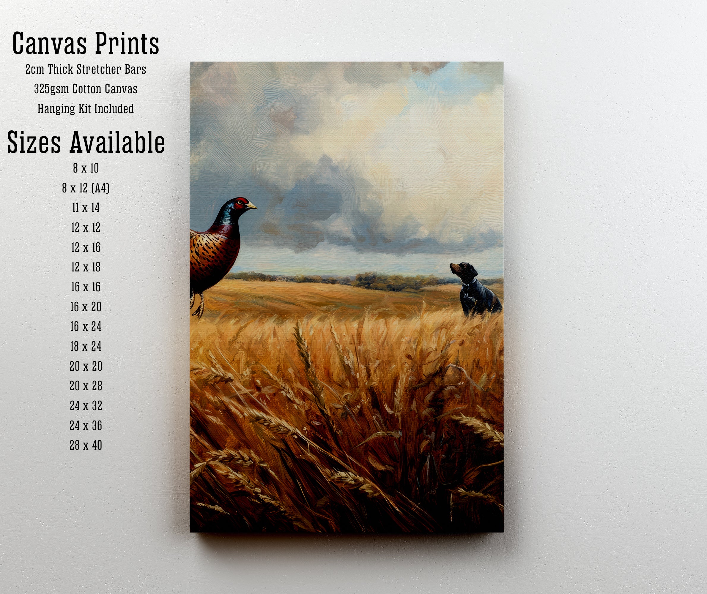Flying Pheasant Countryside Art Print