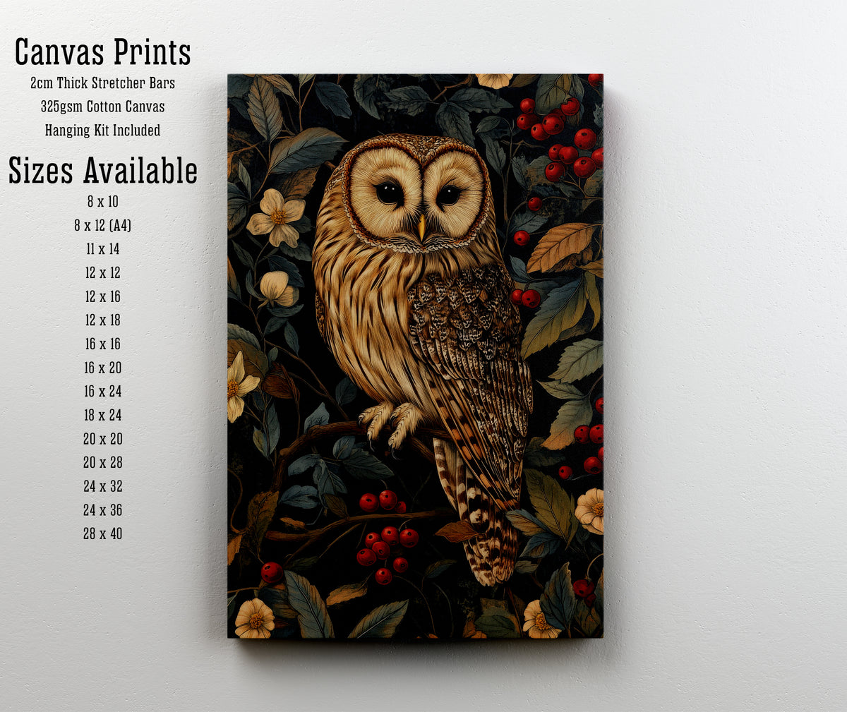Owl Botanical Art Print
