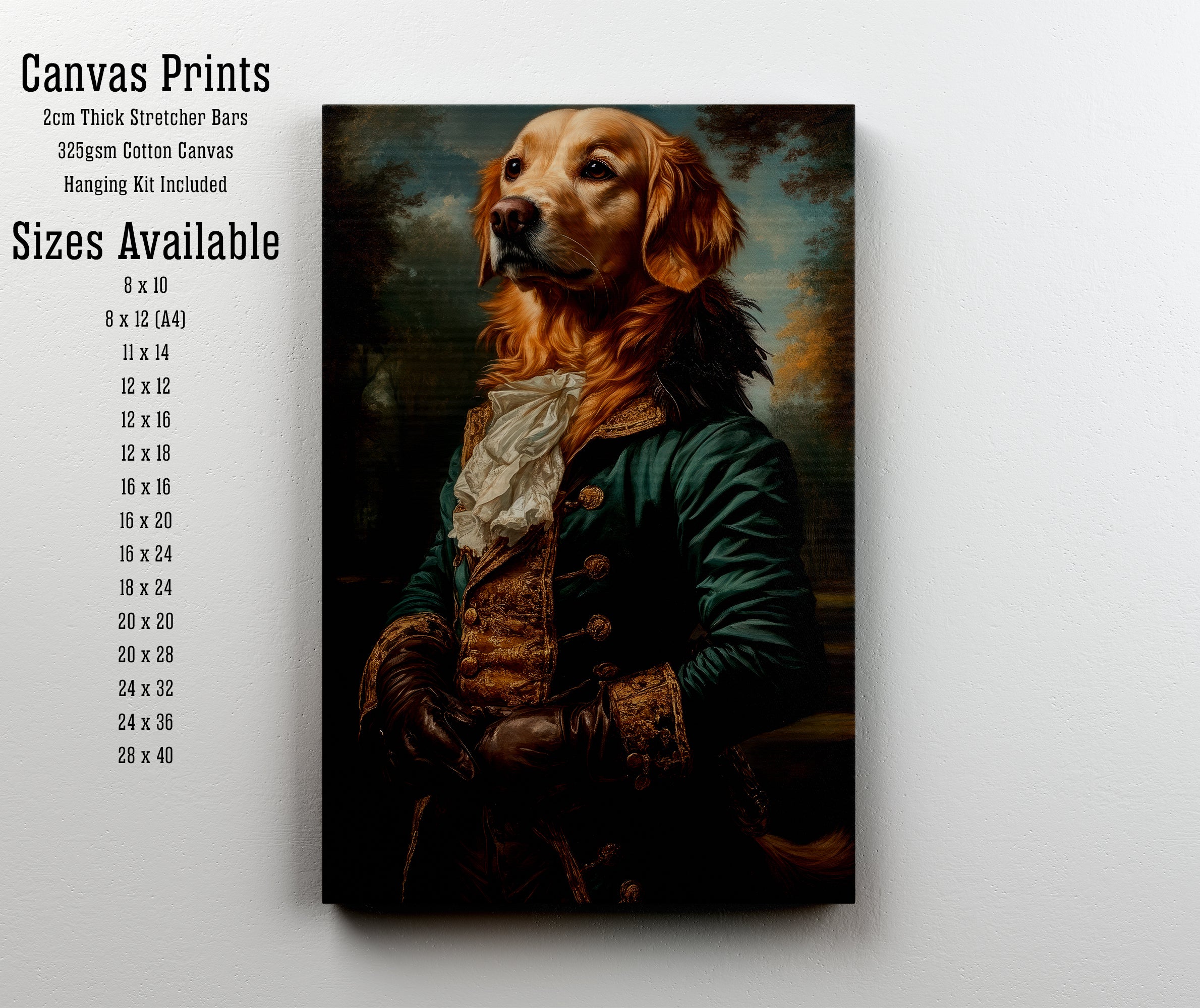 Aristocratic Golden Retriever Art Print