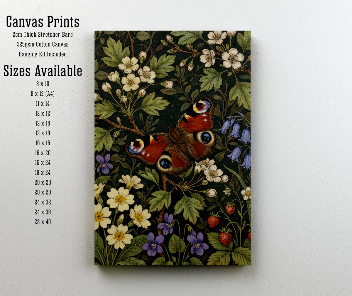 Peacock Butterfly Botanical Art Print
