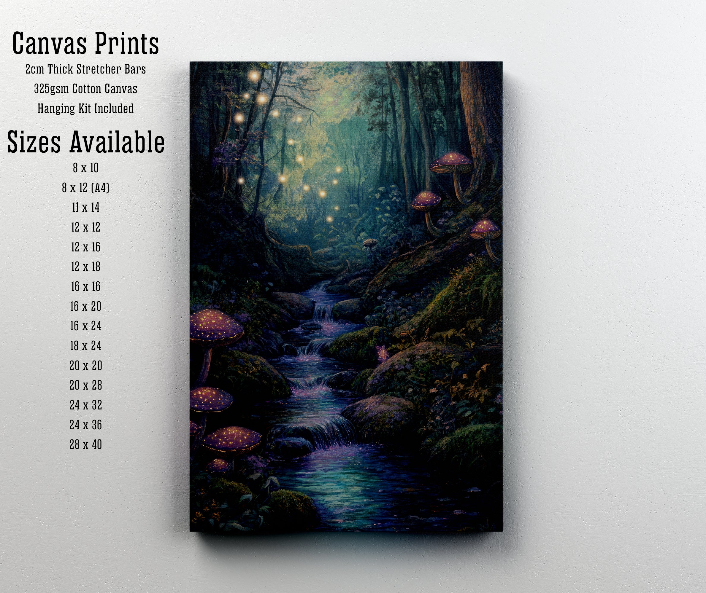 Enchanted Forest Mushroom Art Print