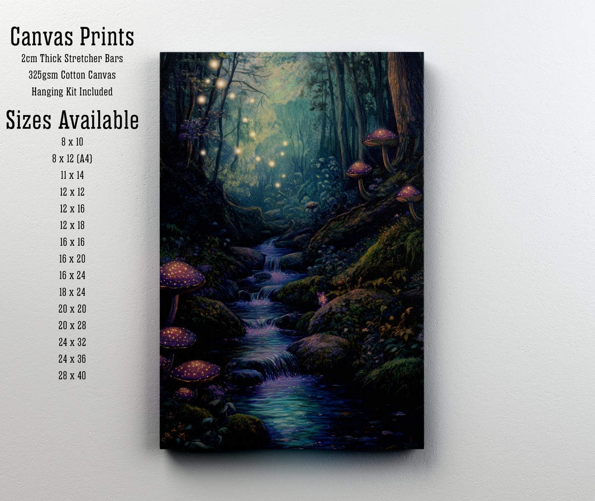 Enchanted Forest Mushroom Art Print
