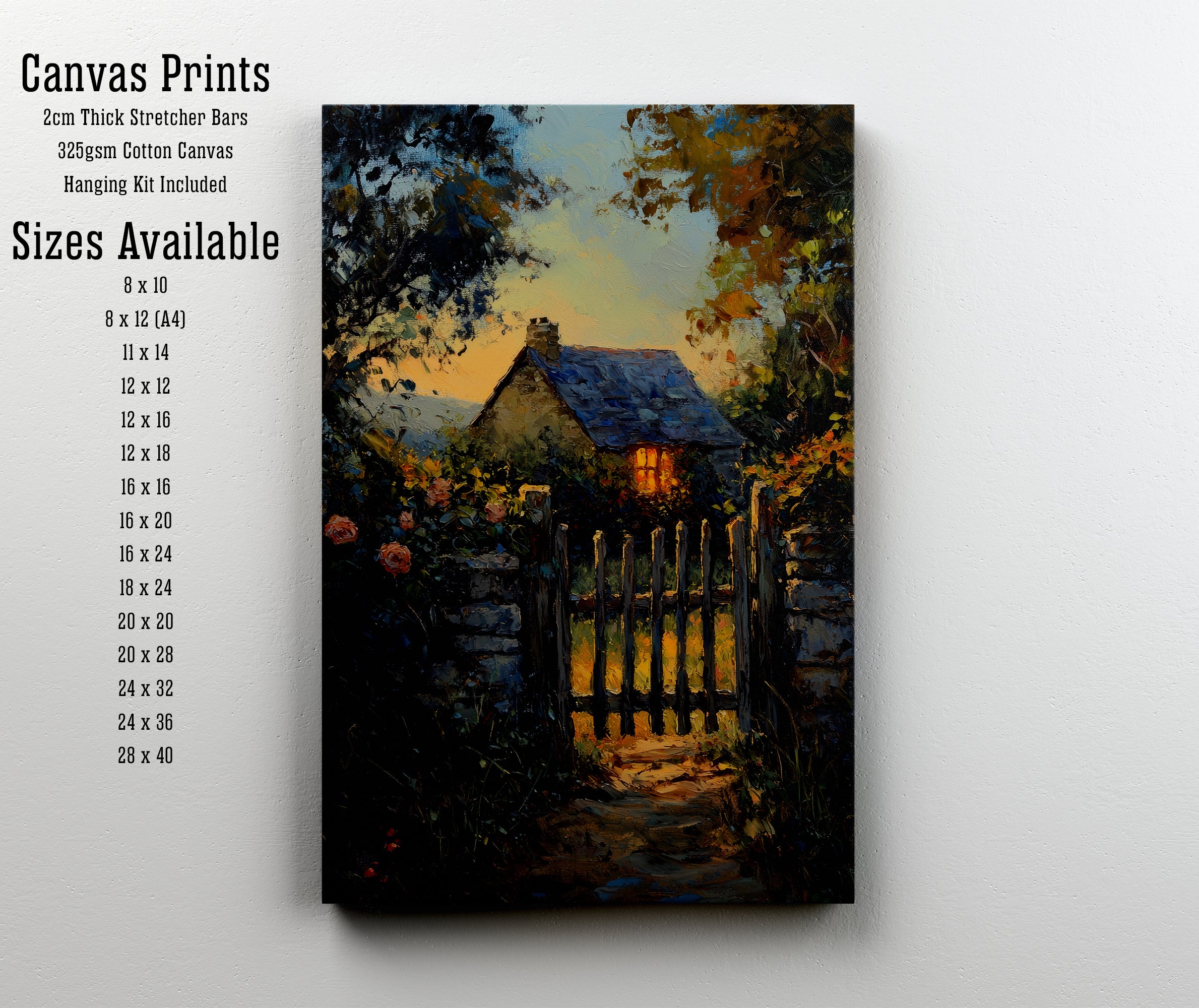 Cottage Garden Gate Art Print