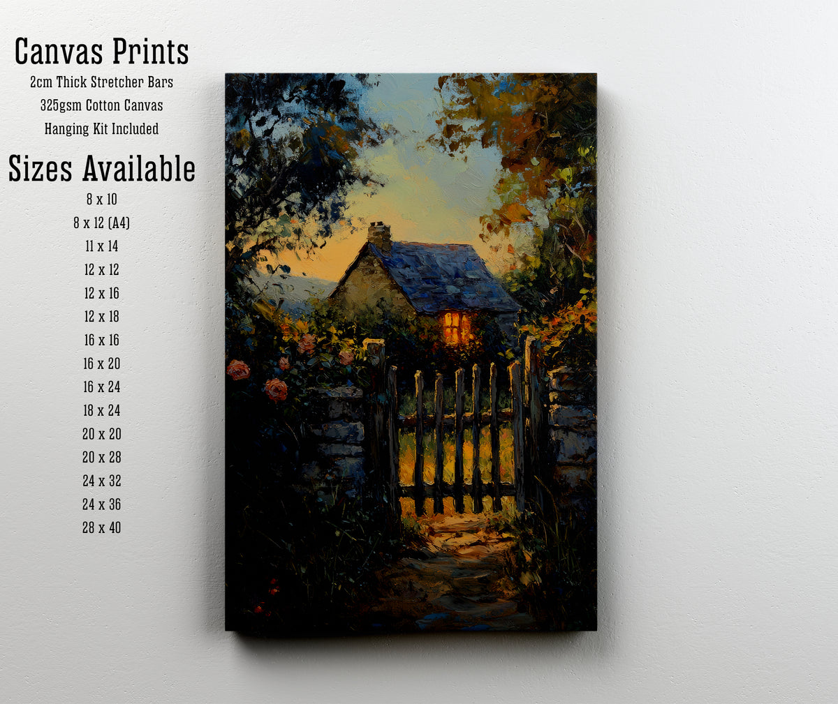 Cottage Garden Gate Art Print