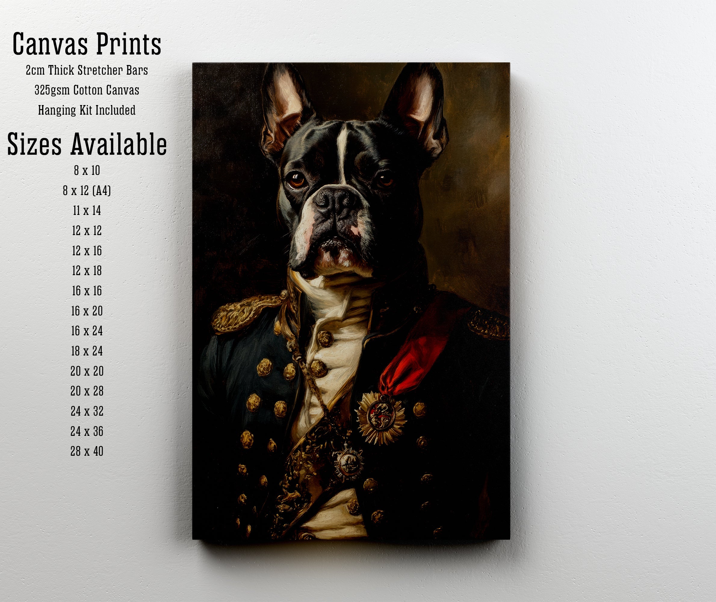 Regal Boston Terrier Art Print
