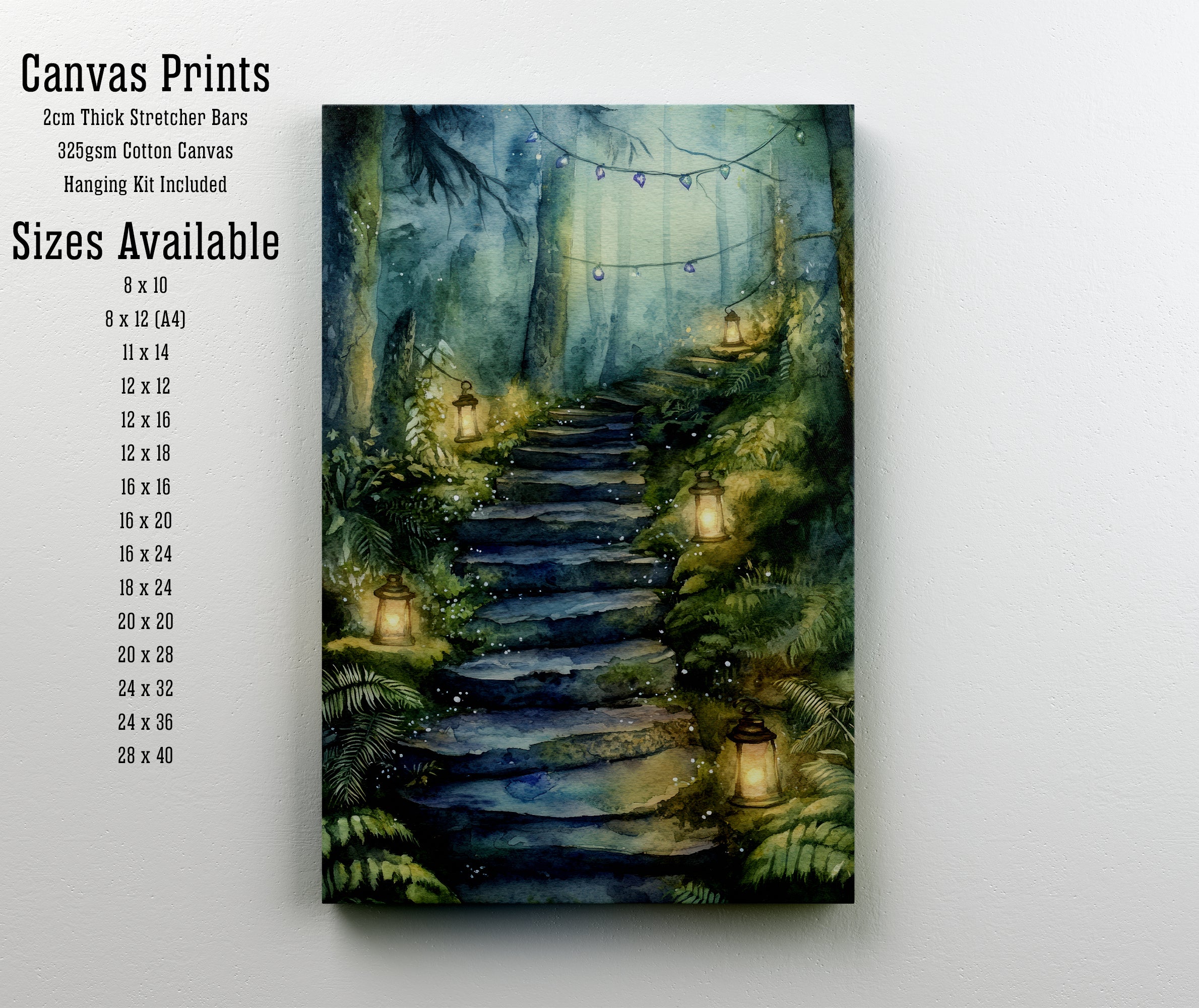 Enchanted Forest Lantern Art Print