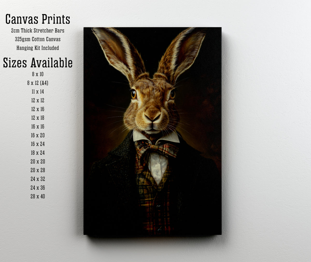 Dapper Hare Dark Academia Art Print