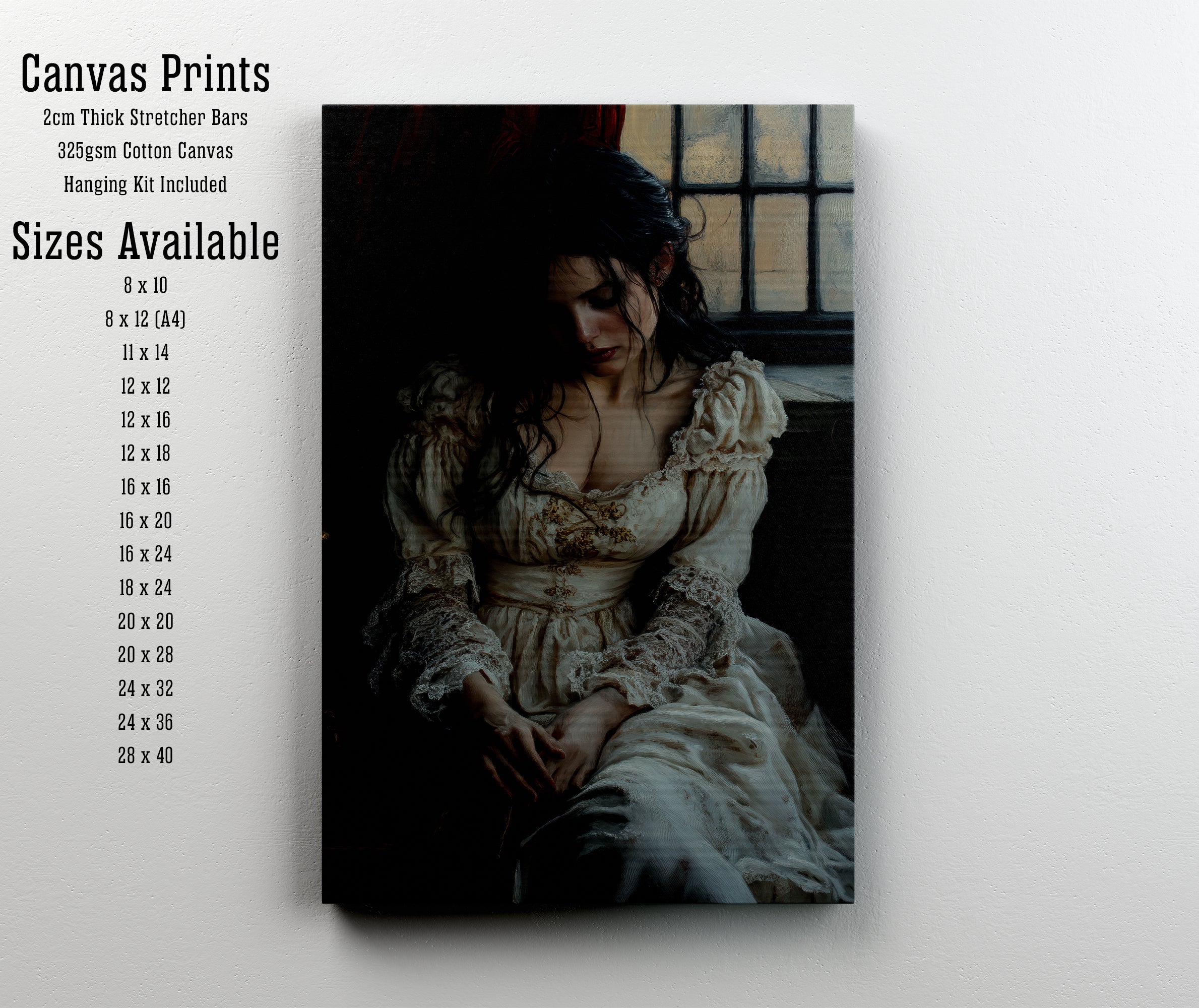 Gothic Woman by Candlelight Art Print