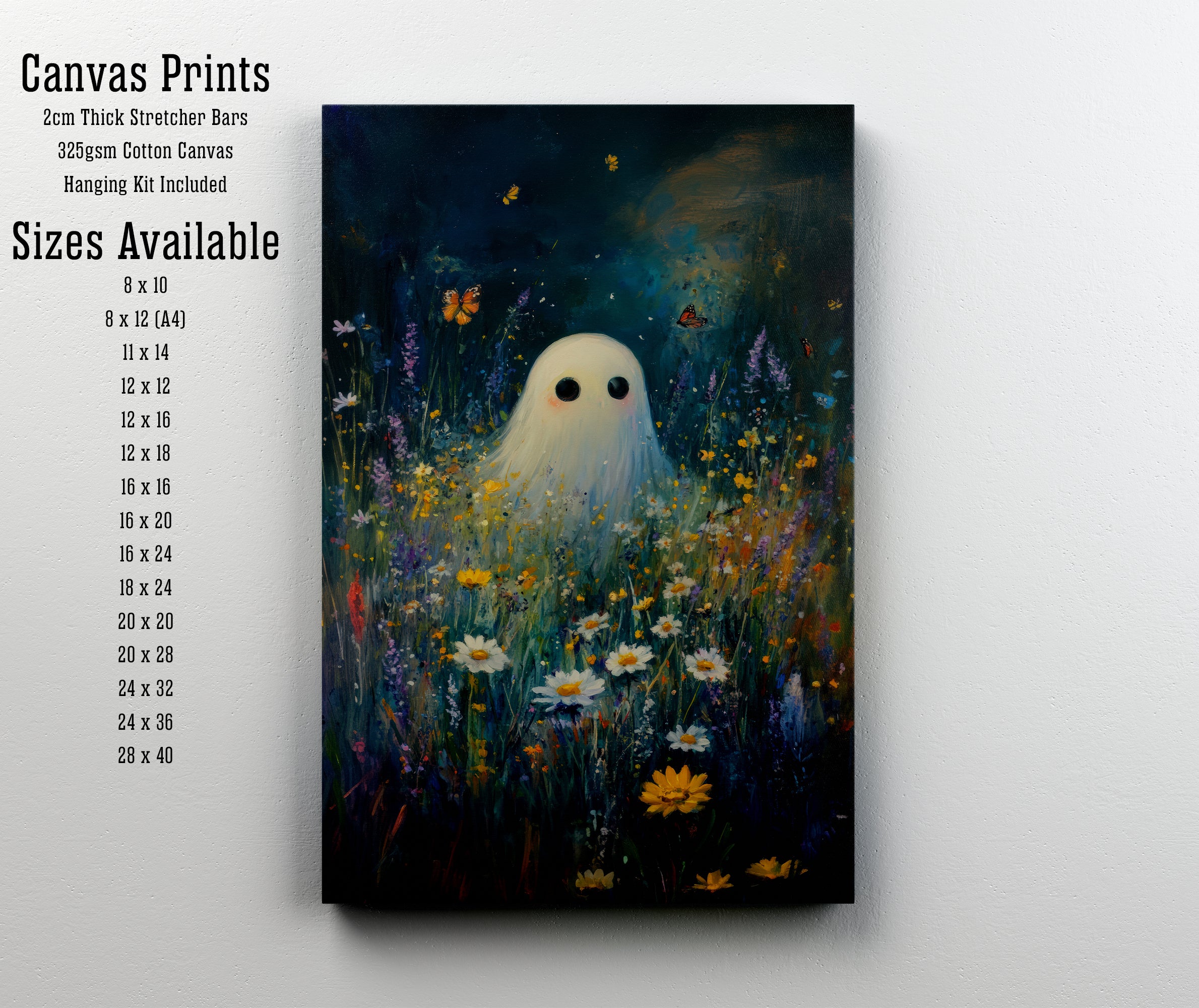 Ghost in Wildflower Meadow Art Print
