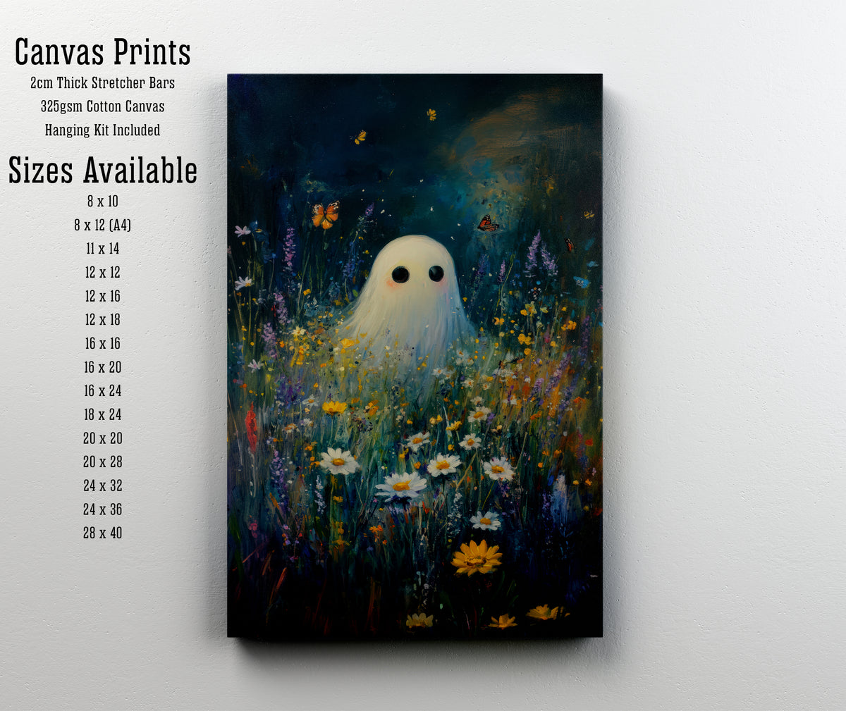 Ghost in Wildflower Meadow Art Print