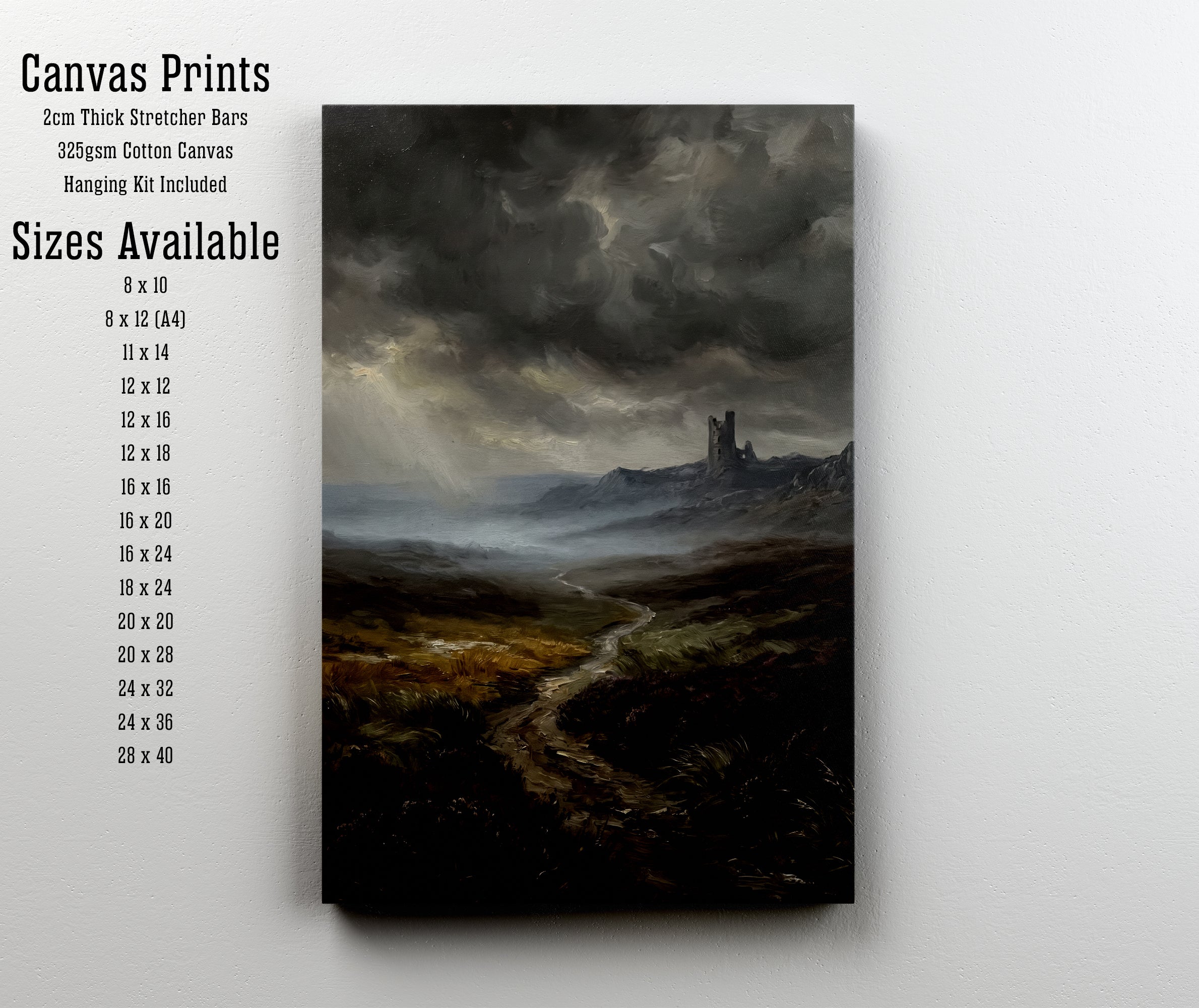 Stormy Moorland Ruins Art Print