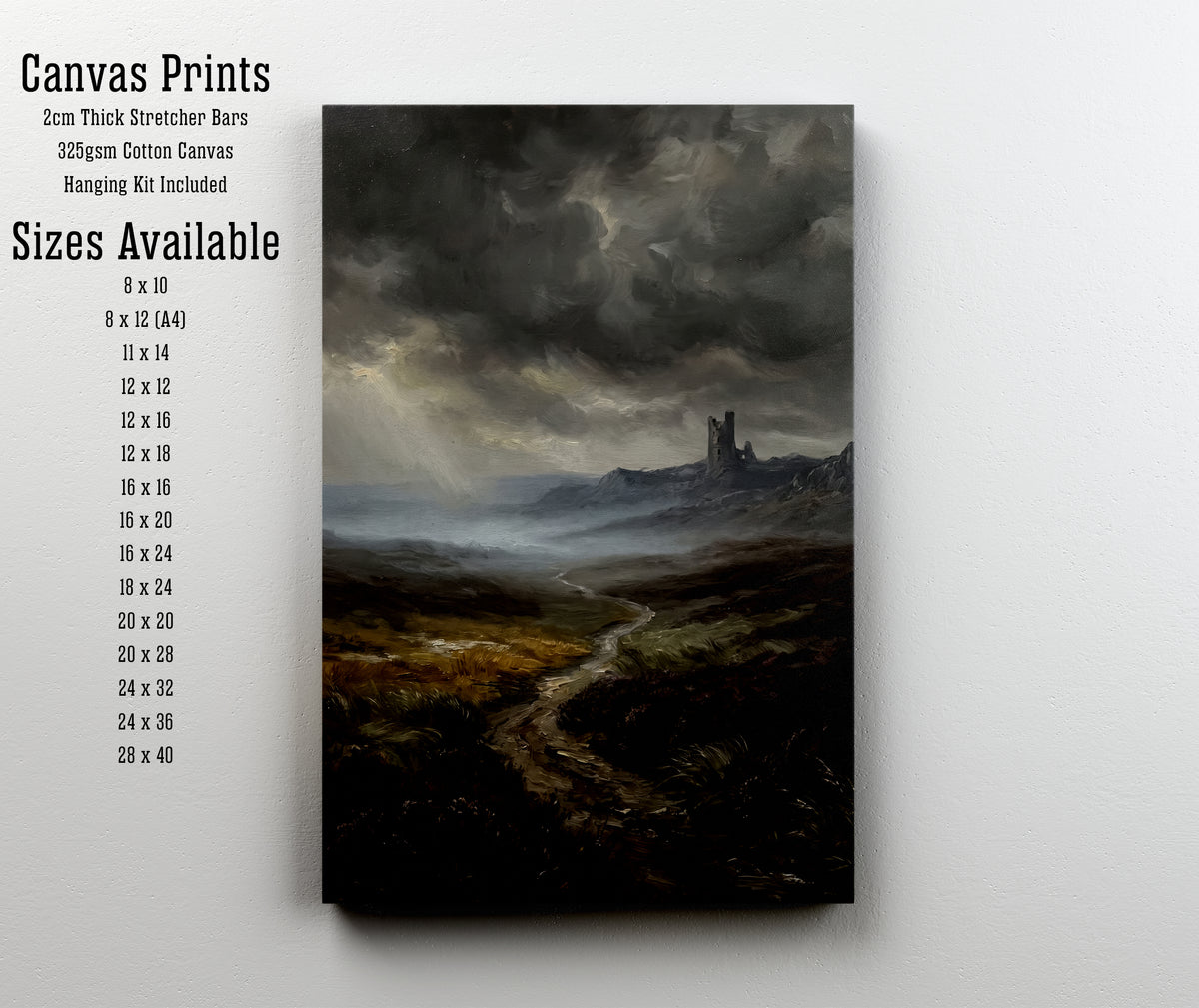 Stormy Moorland Ruins Art Print