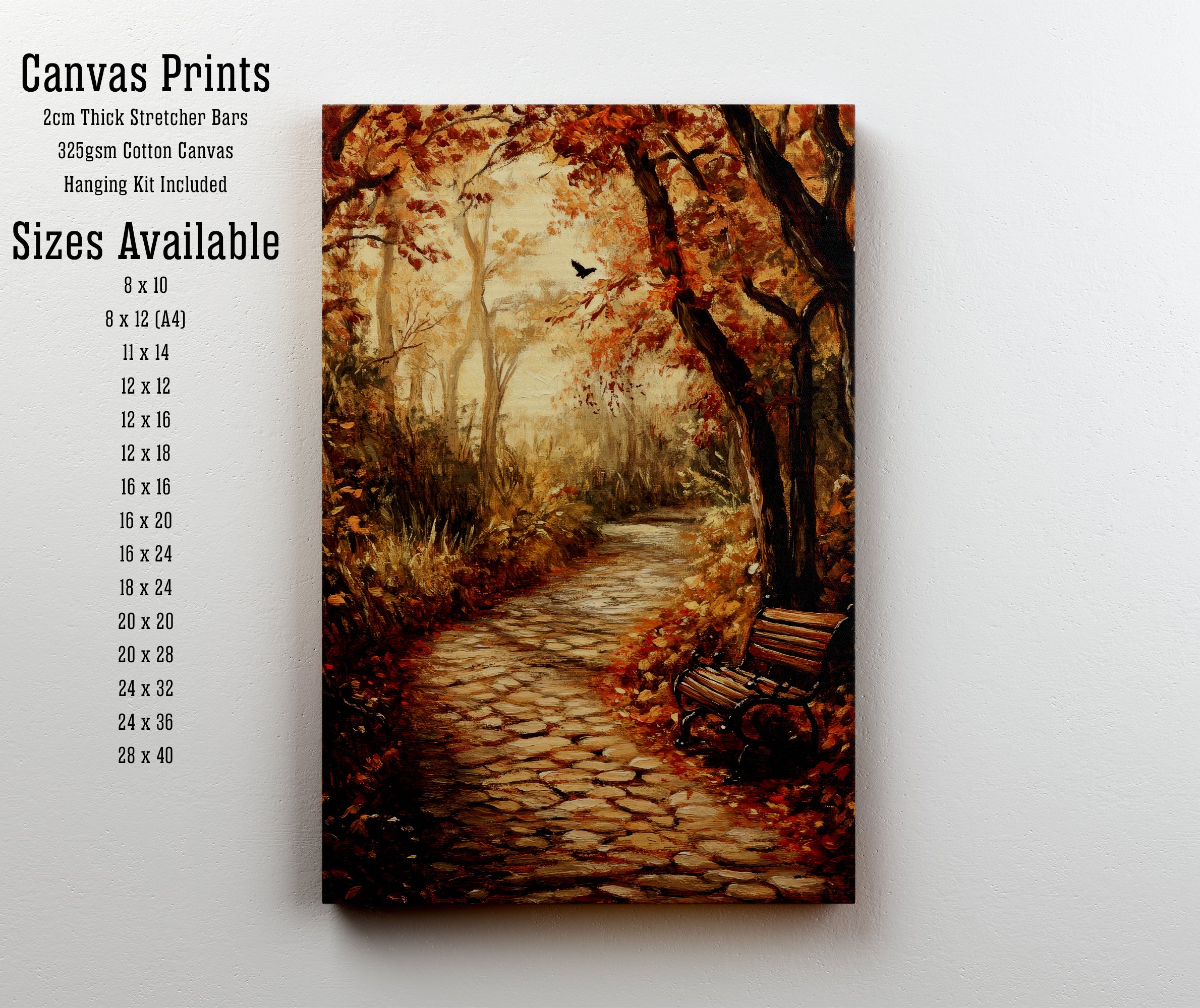 Autumn Woodland Path Art Print