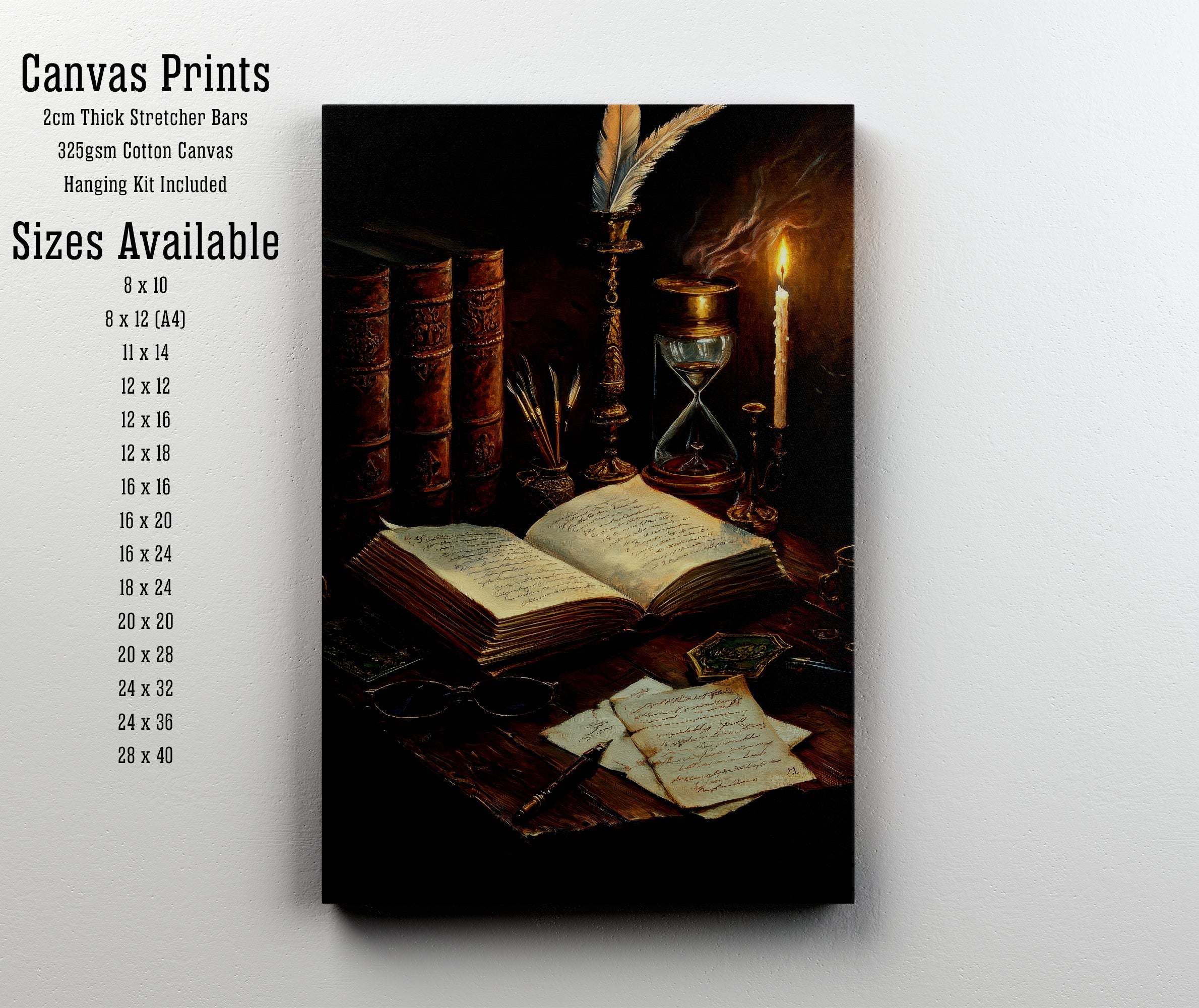 Dark Academia Writing Desk Art Print