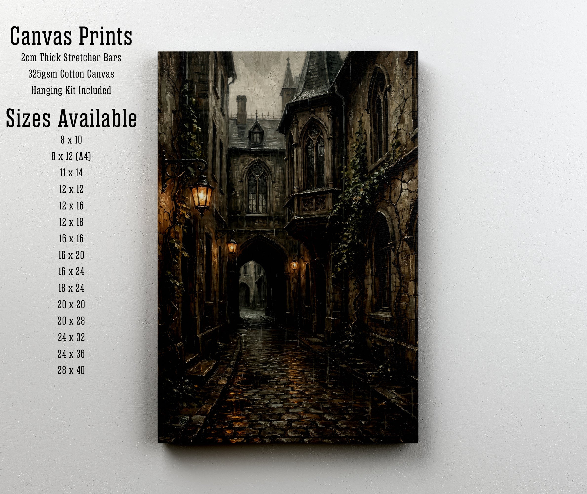 Gothic Medieval Alley Art Print