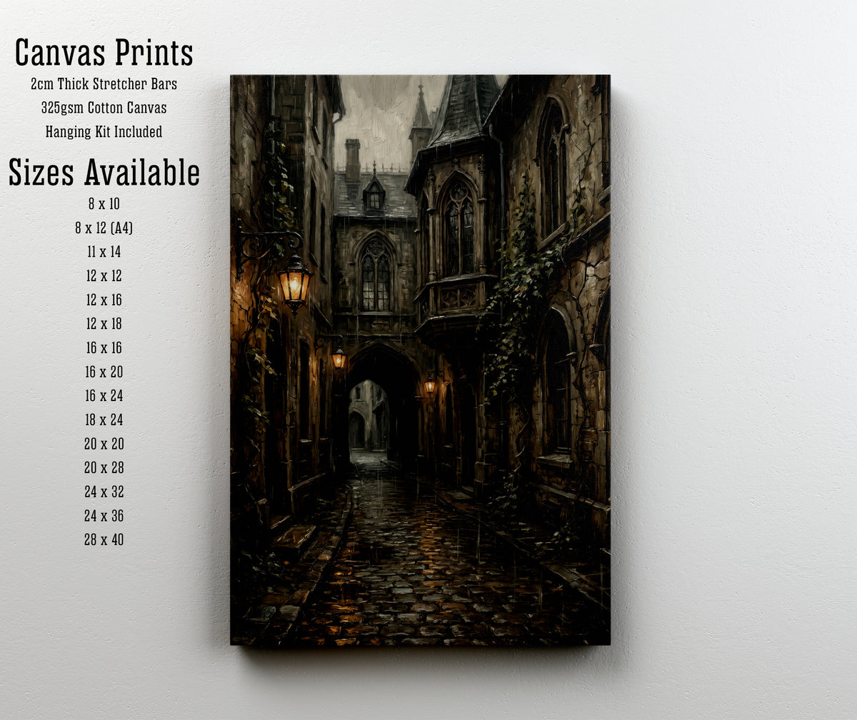 Gothic Medieval Alley Art Print