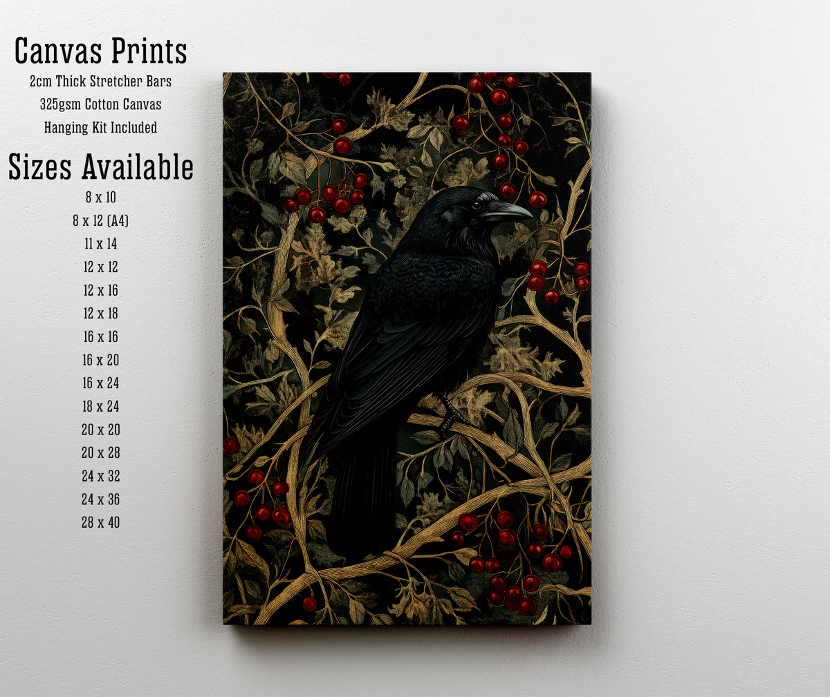 Black Crow Botanical Art Print