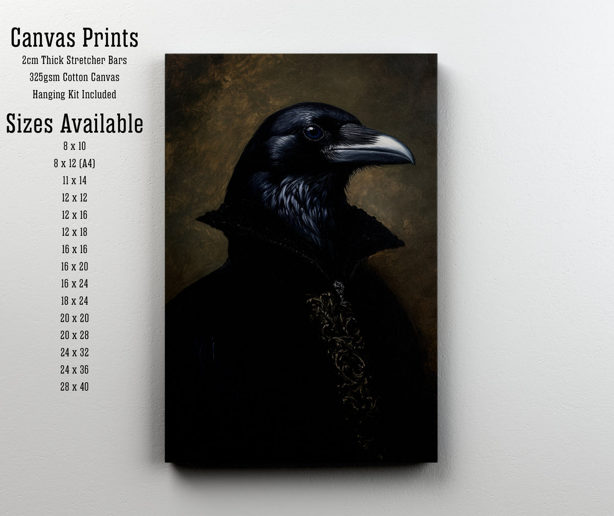 Raven Dark Academia Art Print
