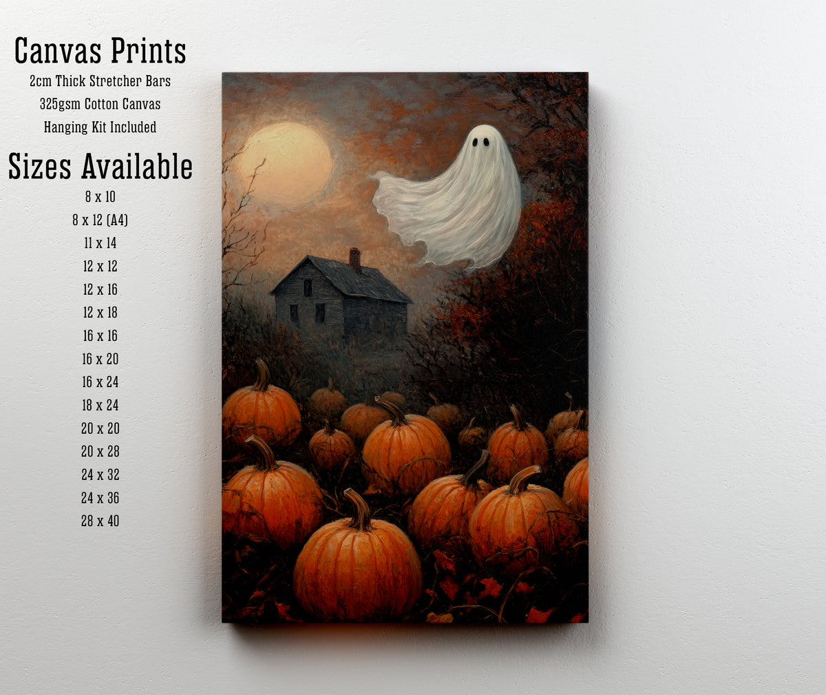 Ghostly Pumpkin Patch Art Print