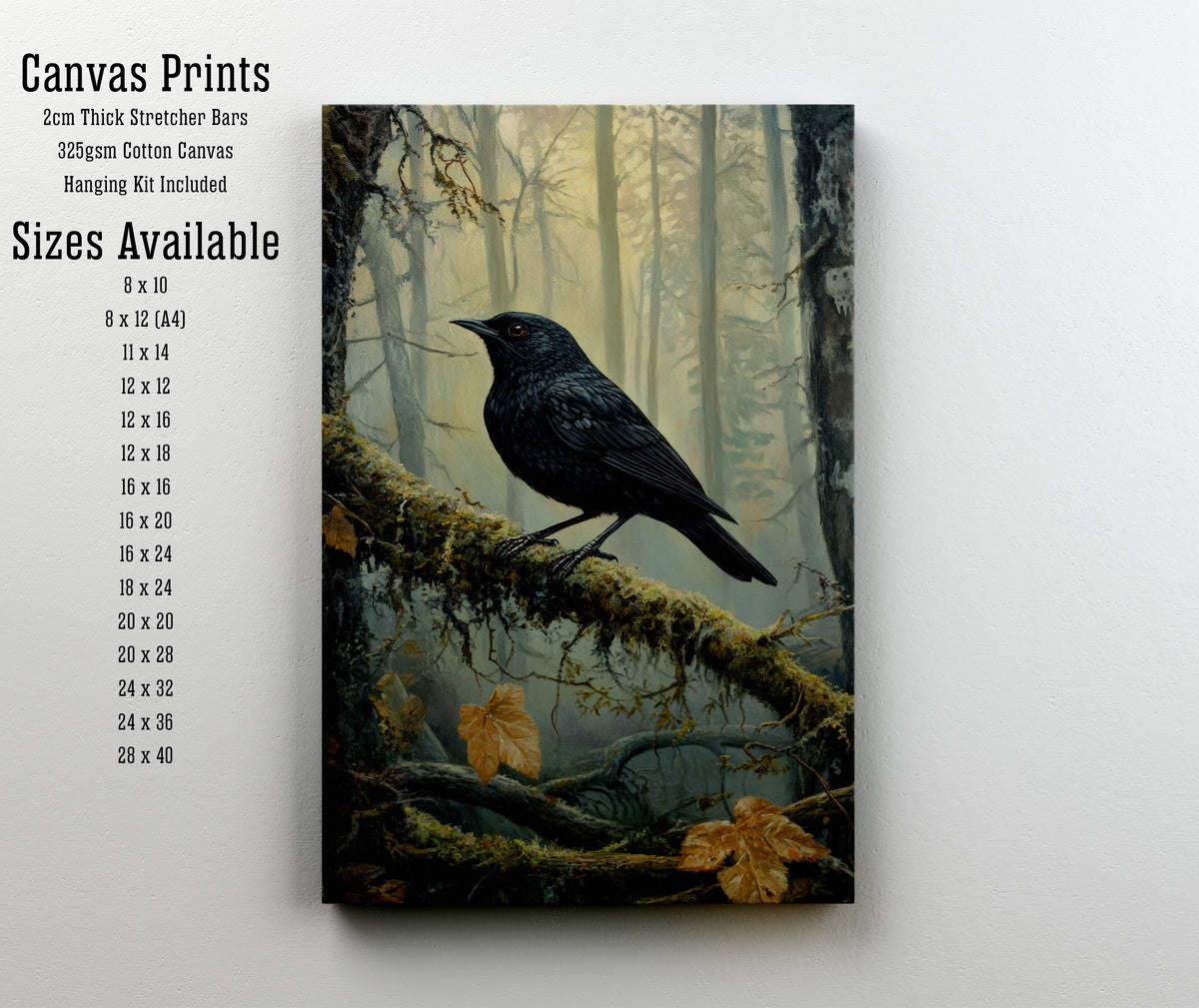 Raven Woodland Art Print