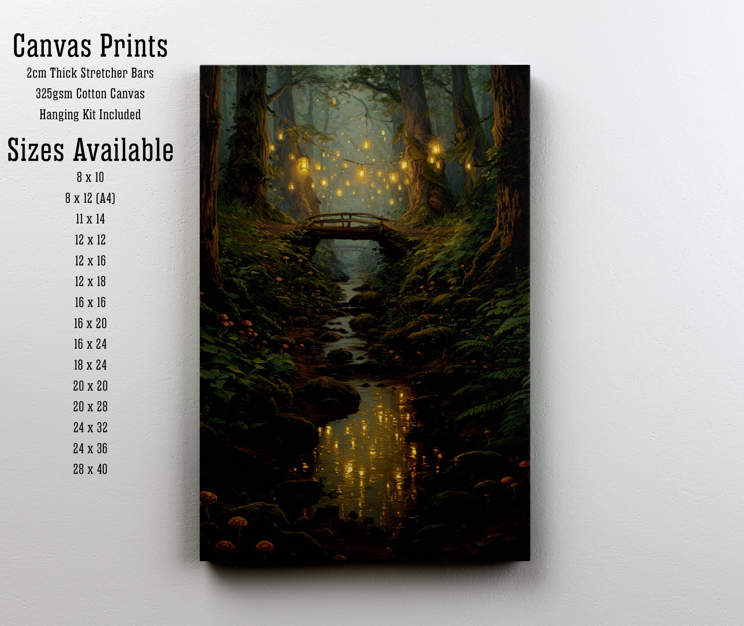Enchanted Forest Lantern Art Print