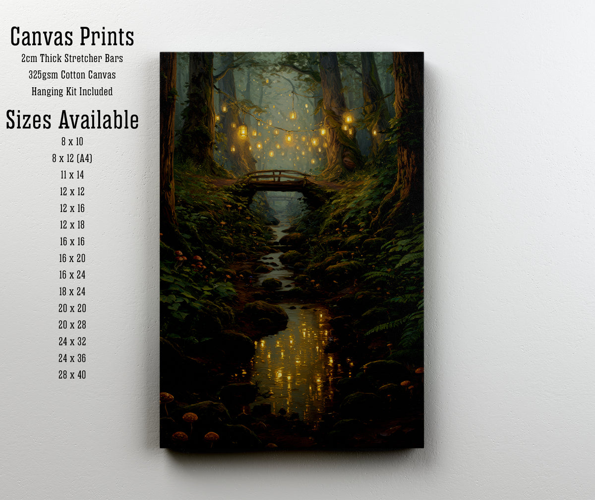 Enchanted Forest Lantern Art Print
