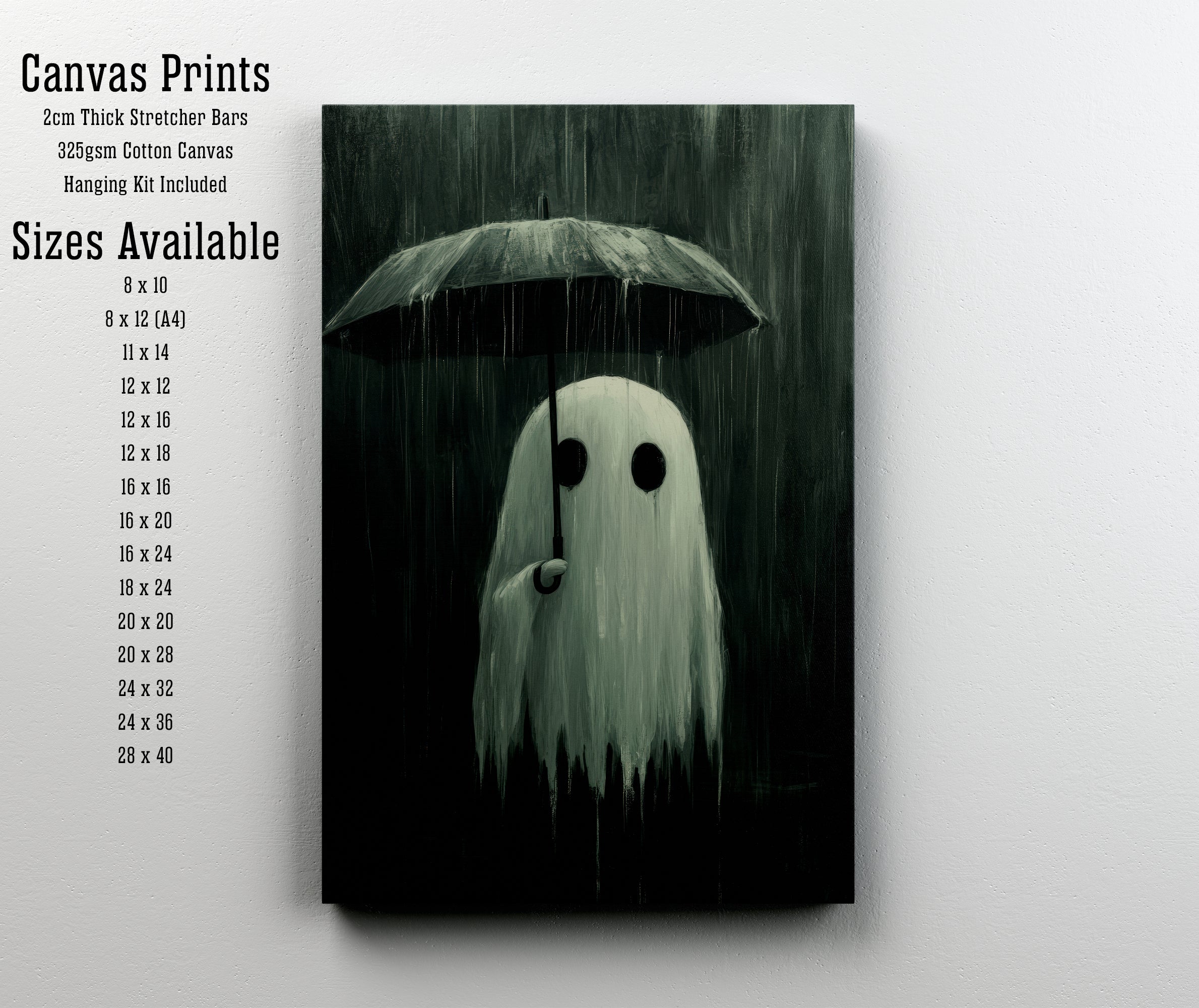 Ghost Under Umbrella Art Print