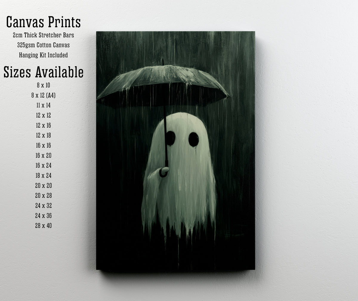 Ghost Under Umbrella Art Print