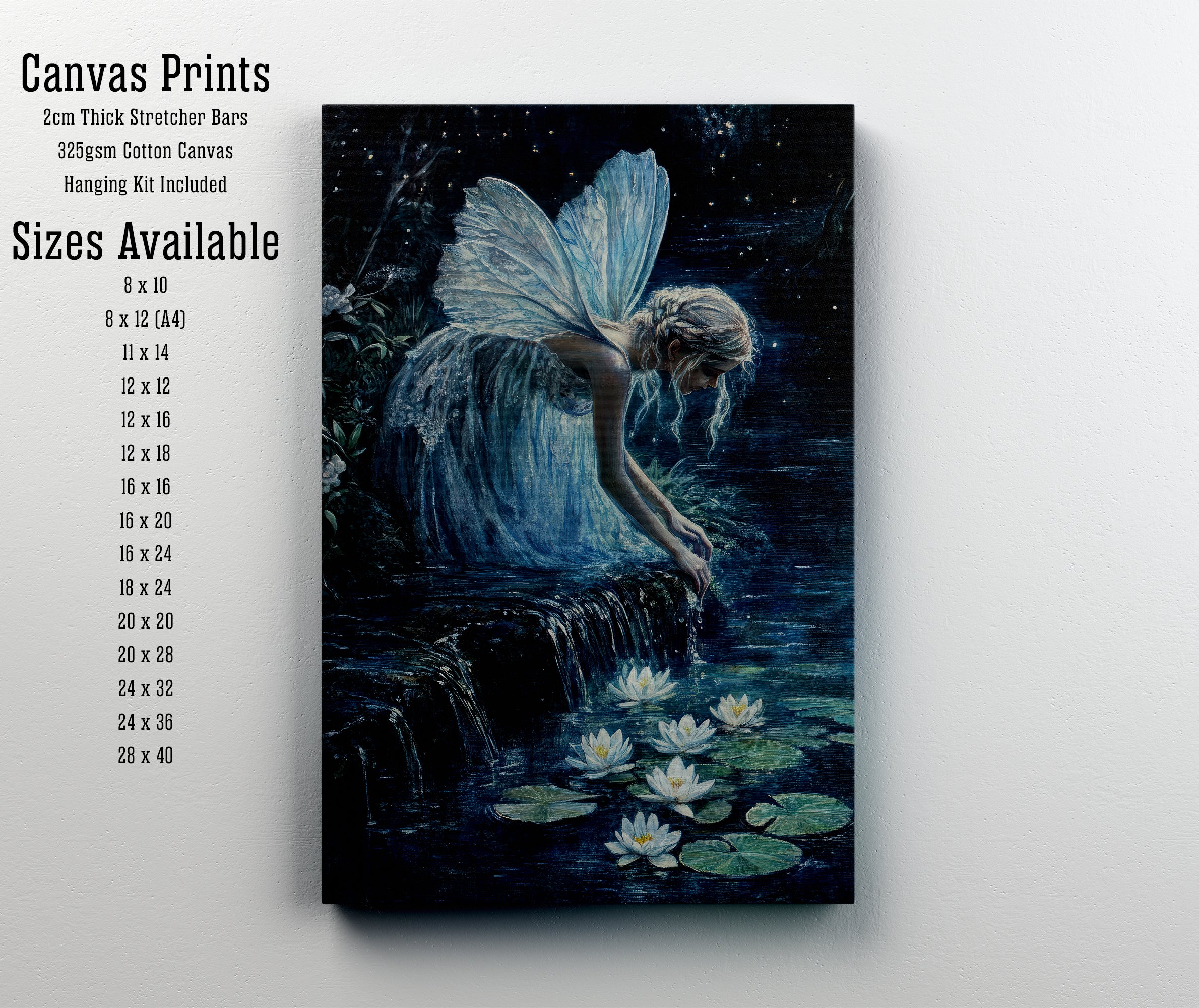 Starlit Waterfall Fairy Art Print