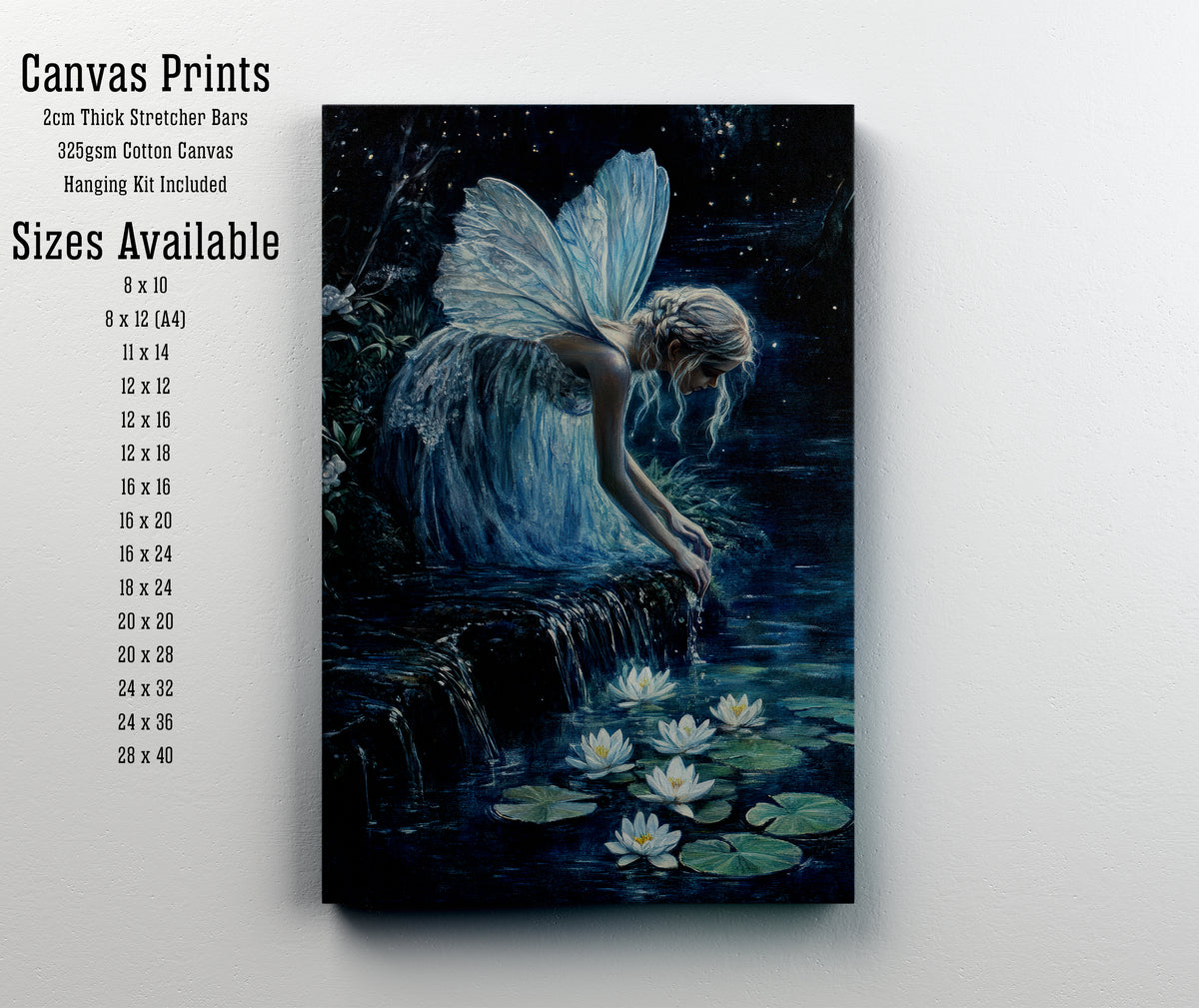 Starlit Waterfall Fairy Art Print