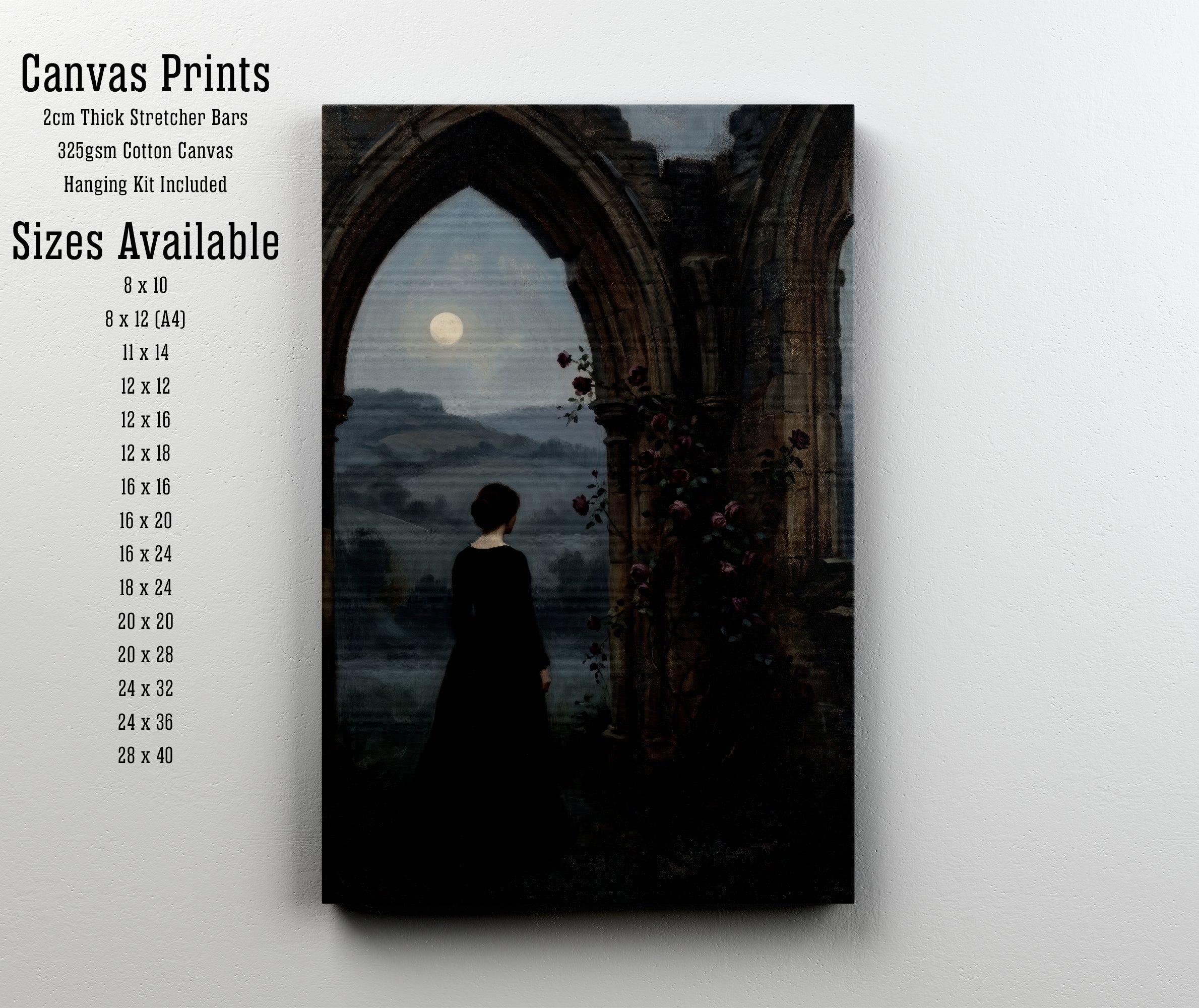 Woman Beneath Gothic Arch Art Print