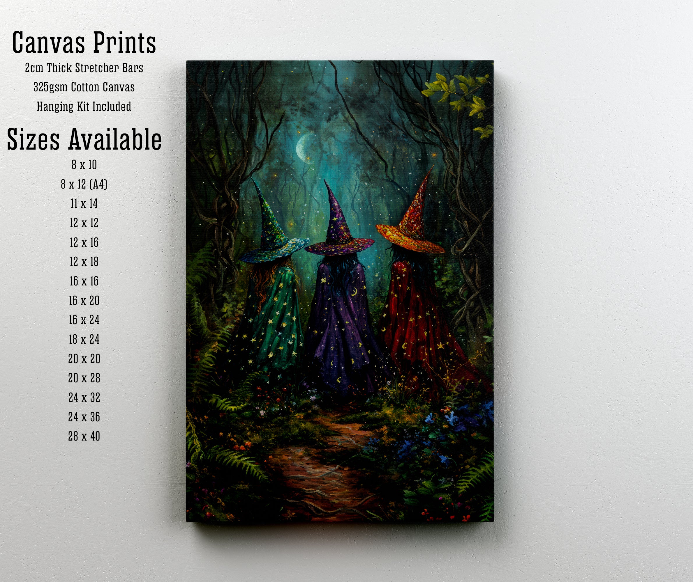 Three Witches Enchanted Forest Art Print