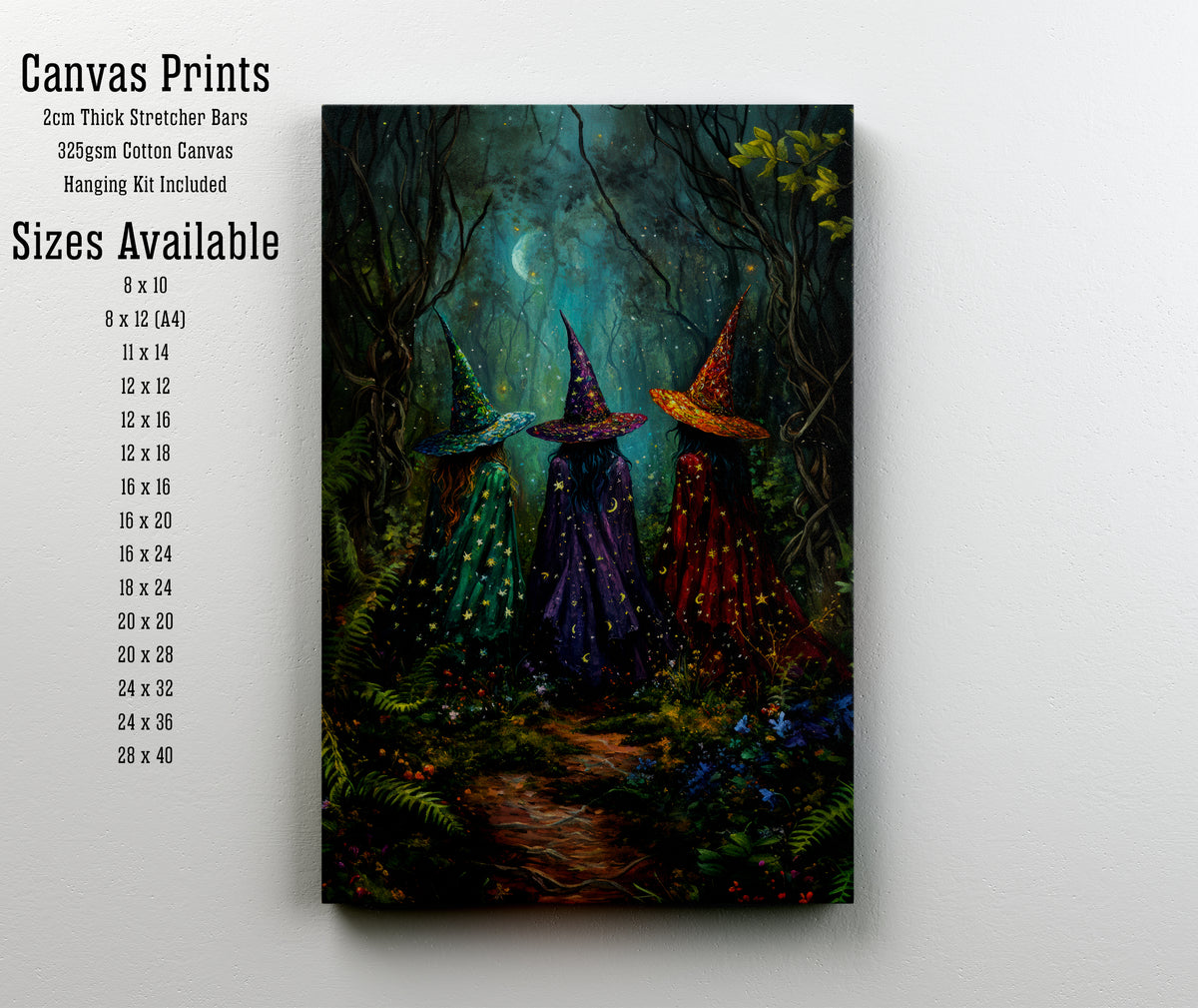 Three Witches Enchanted Forest Art Print