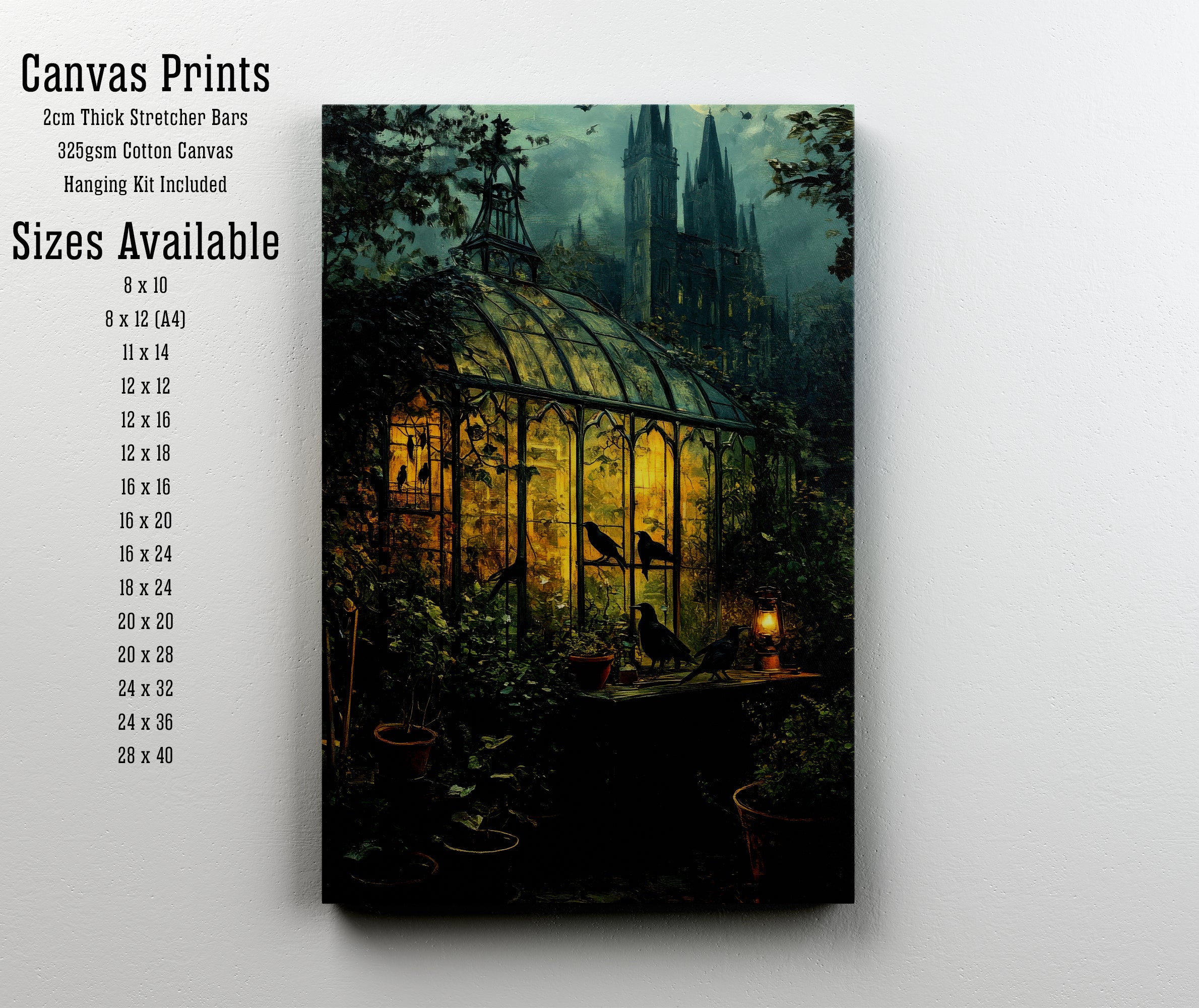 Gothic Raven Conservatory Art Print