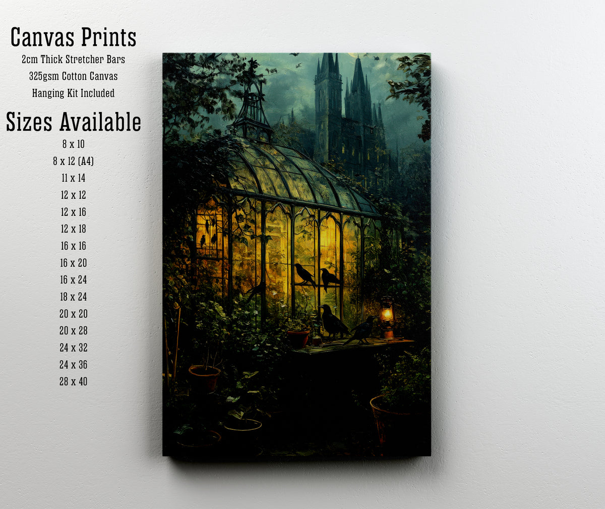 Gothic Raven Conservatory Art Print