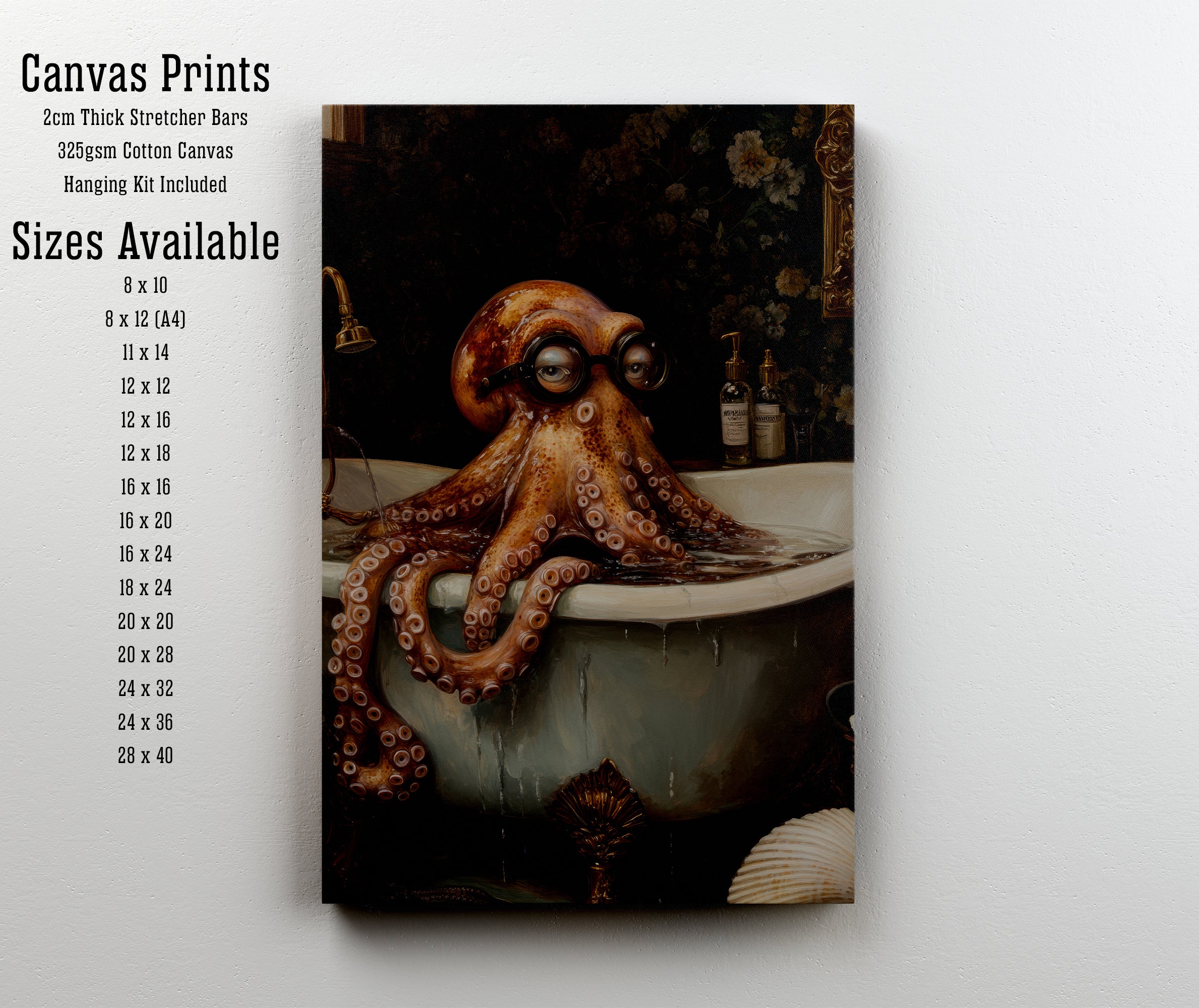 Victorian Octopus Dark Academia Art Print