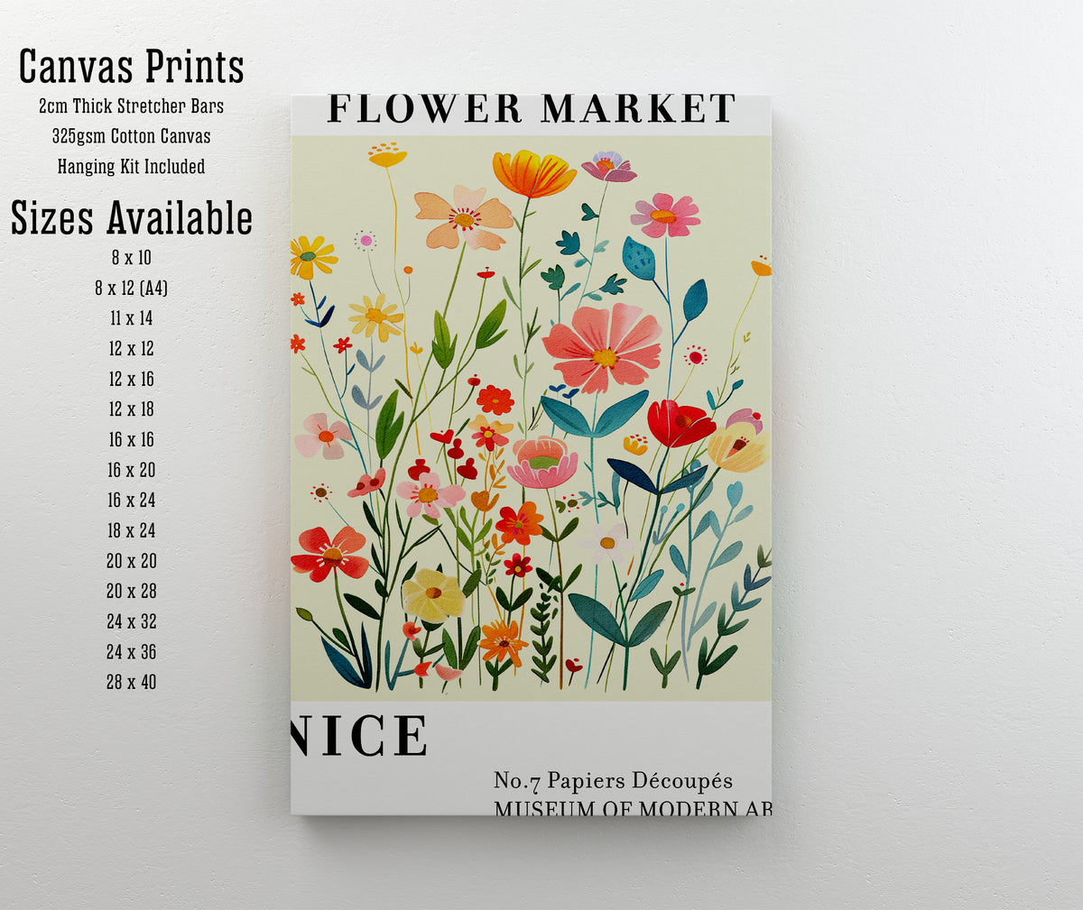 Flower Market Cut Paper Art Print