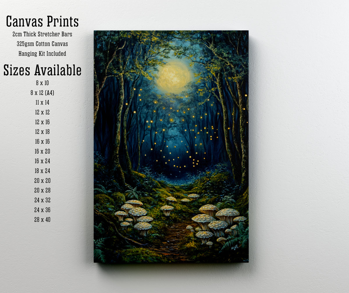 Enchanted Moonlit Forest Art Print