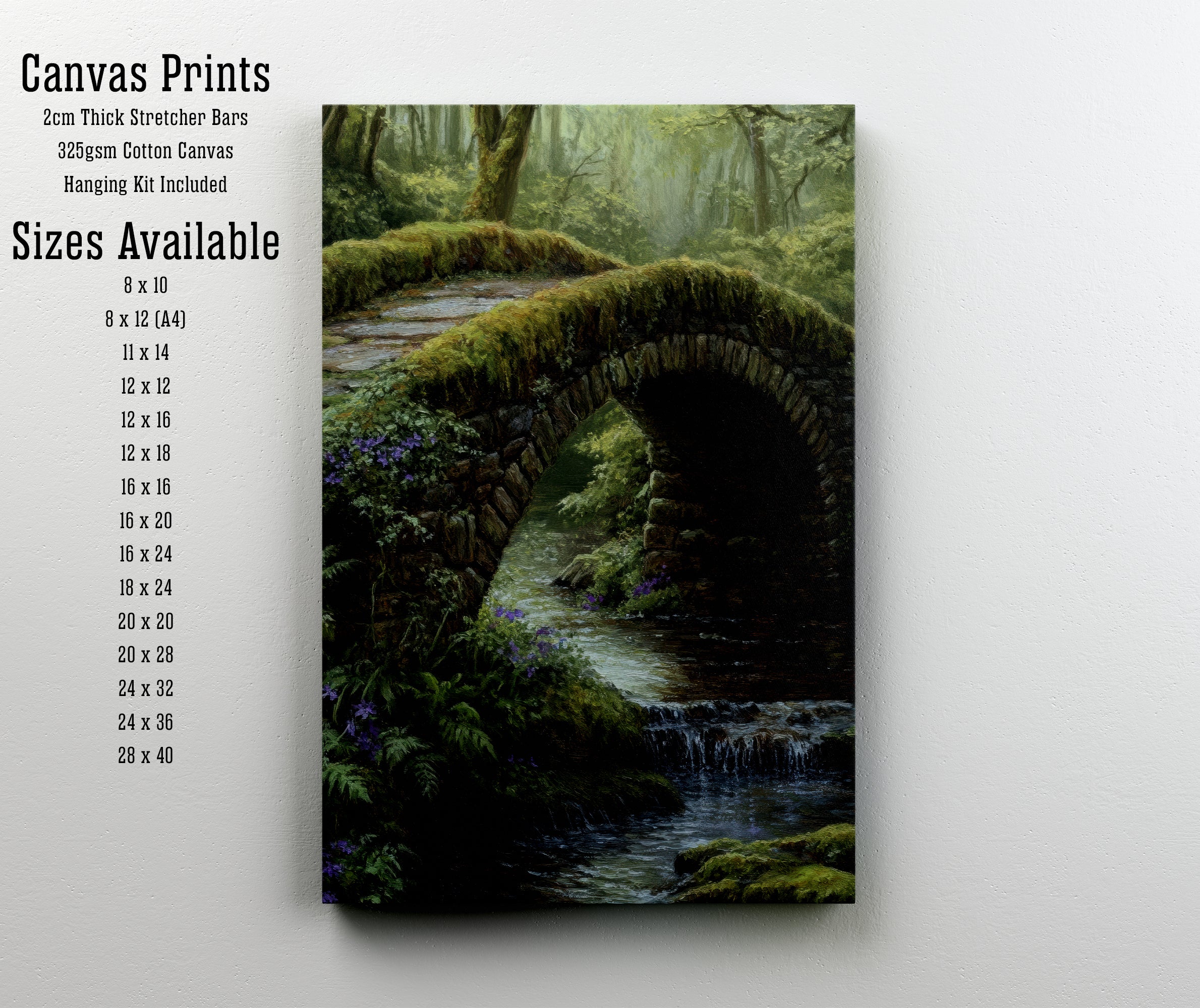 Mossy Woodland Stream Art Print