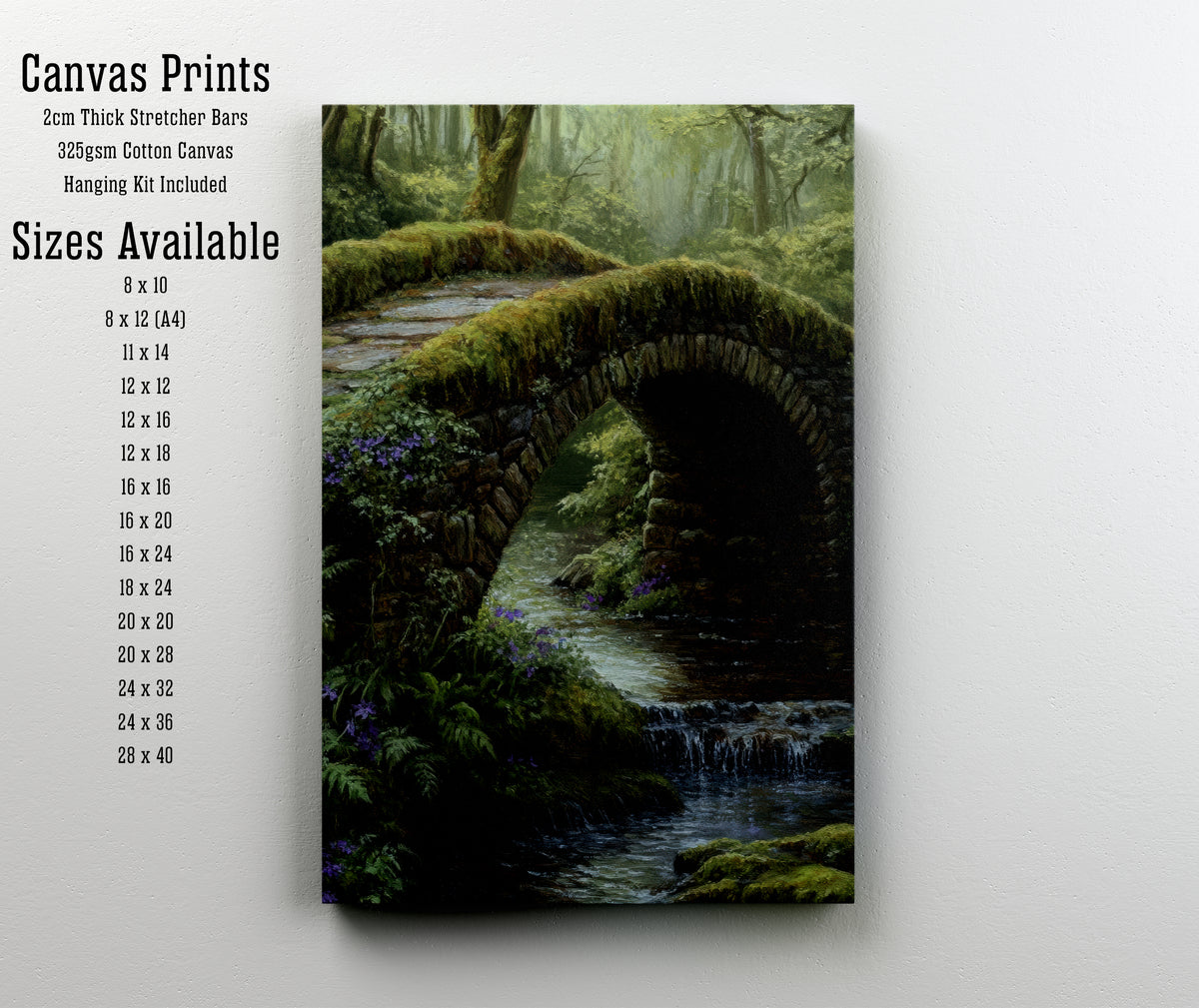 Mossy Woodland Stream Art Print